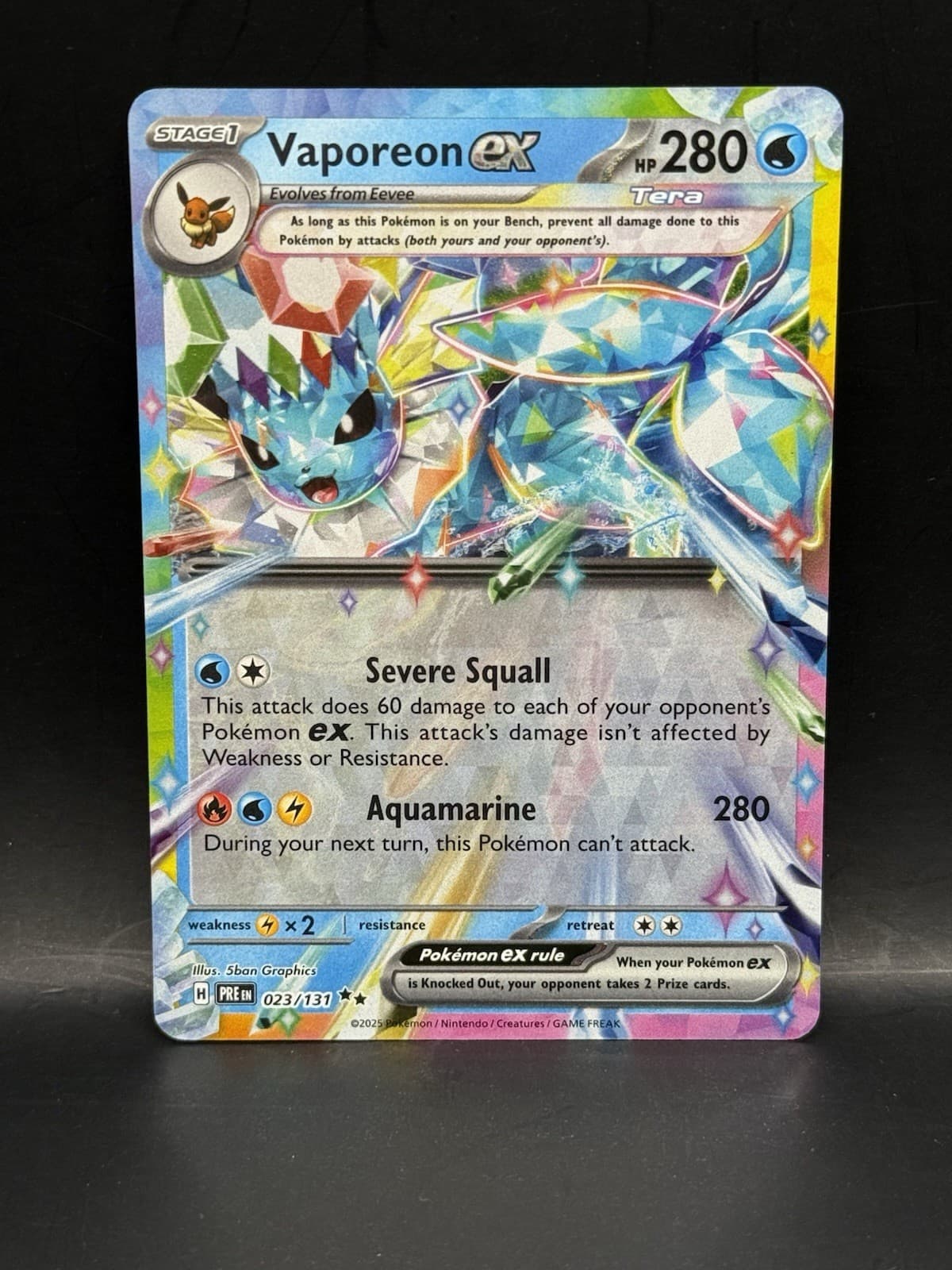 Vaporeon Ex 23/131 Pokemon Prismatic Evolutions Pokemon TCG (NM)