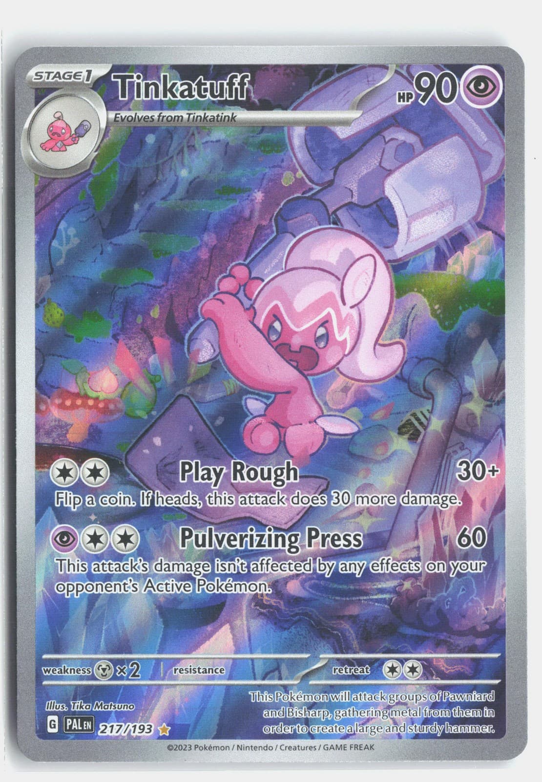 Tinkatuff Paldea Evolved Illustration Rare 217/193 NM