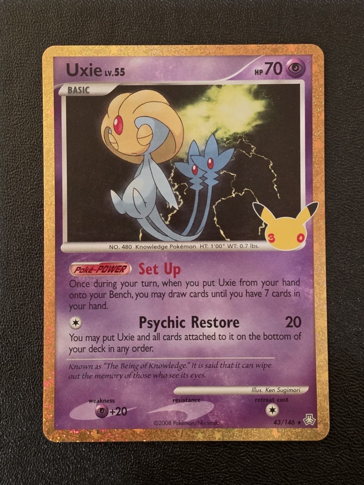 Uxie 43/146 Pokemon 30th Celebration - Classic Collection