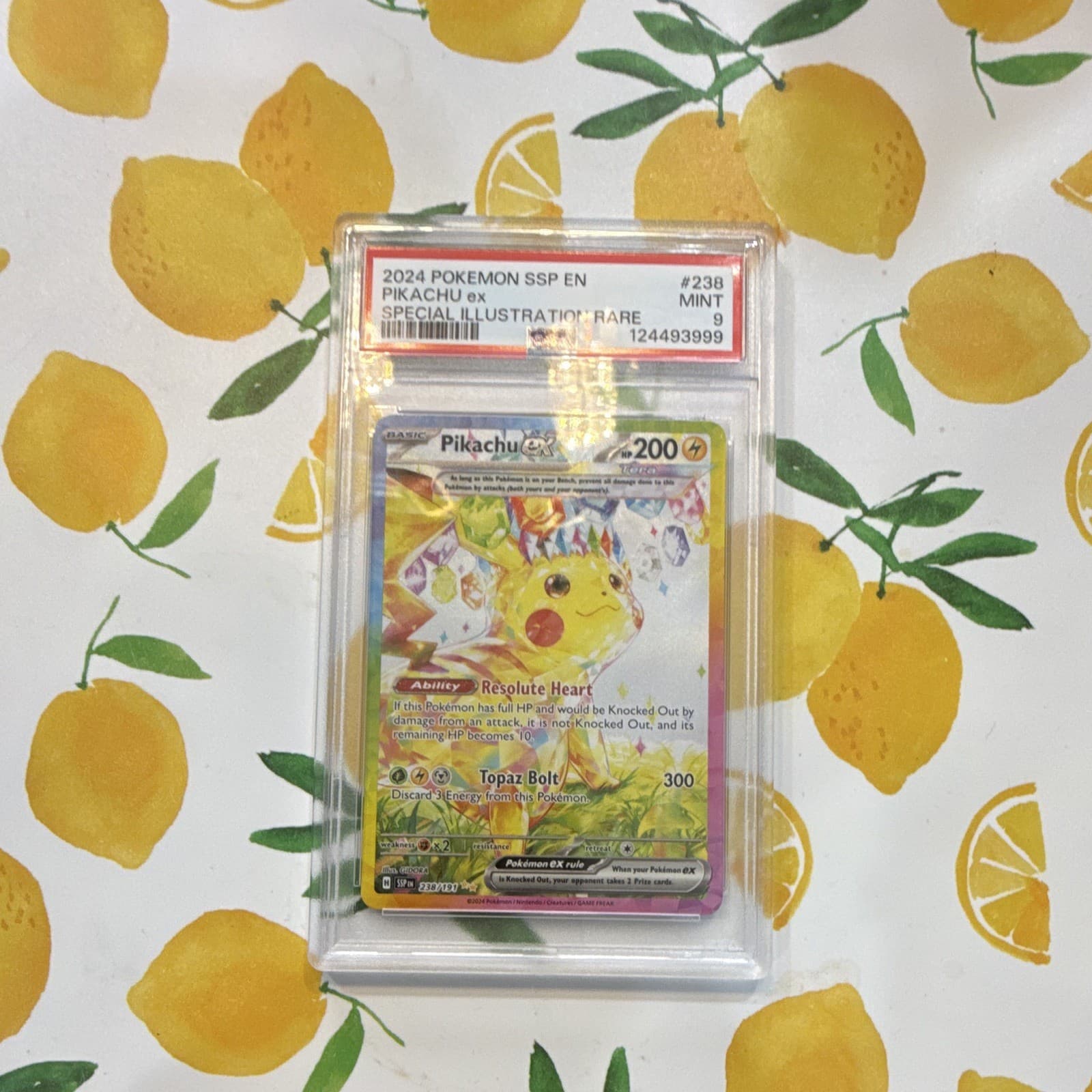 Pokémon TCG Pikachu EX Surging Sparks 238/191 psa 9