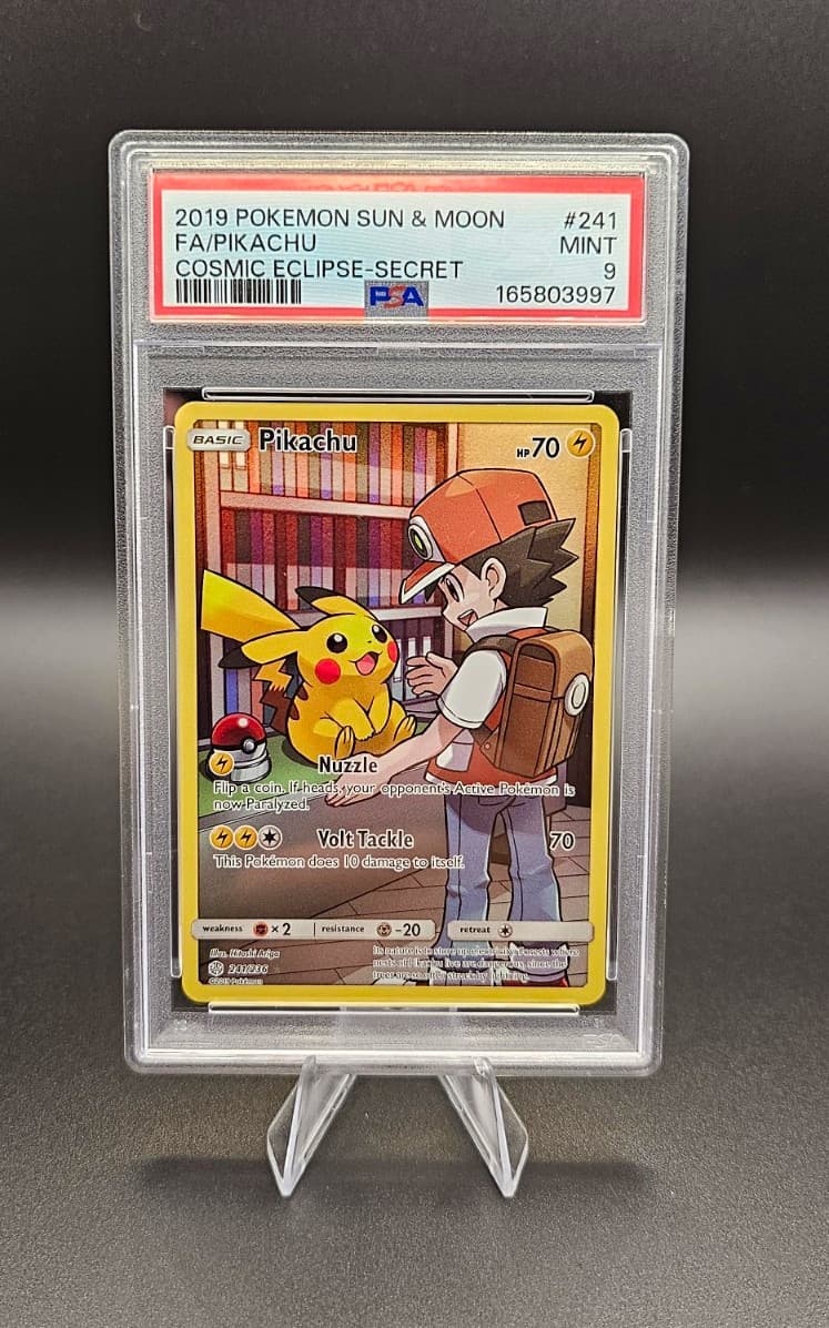 Pokémon - Pikachu Cosmic Eclipse Secret Rare Holo FA 241/236 PSA 9
