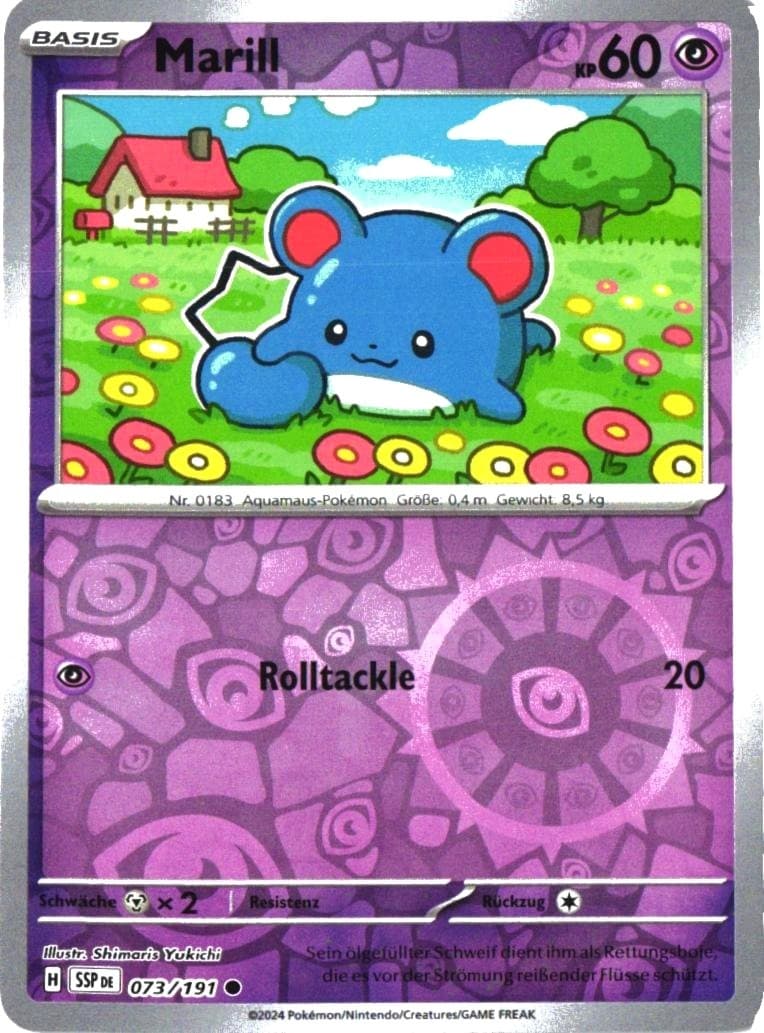 Pokémon Marill SSP73 Stürmische Funken Deutsch 73/191