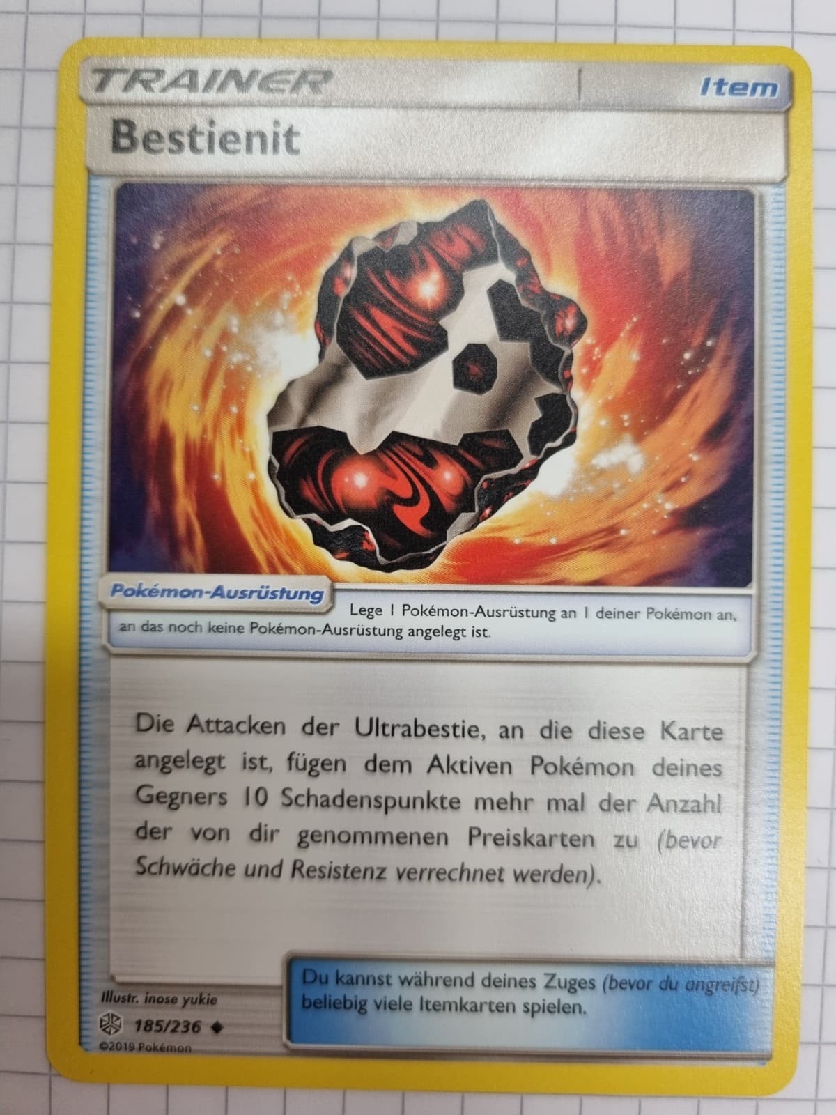 Pokémonkarte Bestienit 185/236 Welten im Wandel