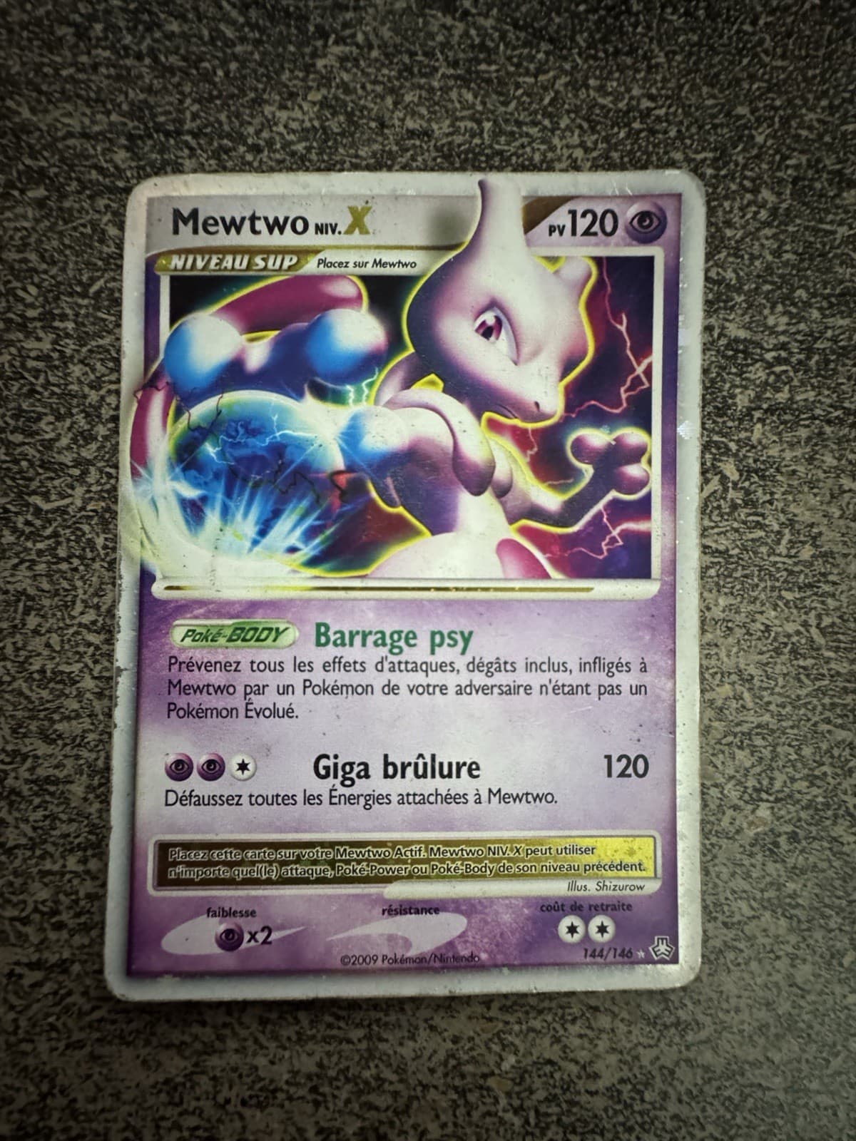 MEWTWO NIV X - POKÉMON 144/146 DIAMANT ET PERLE ÉVEIL DES LEGENDES FR