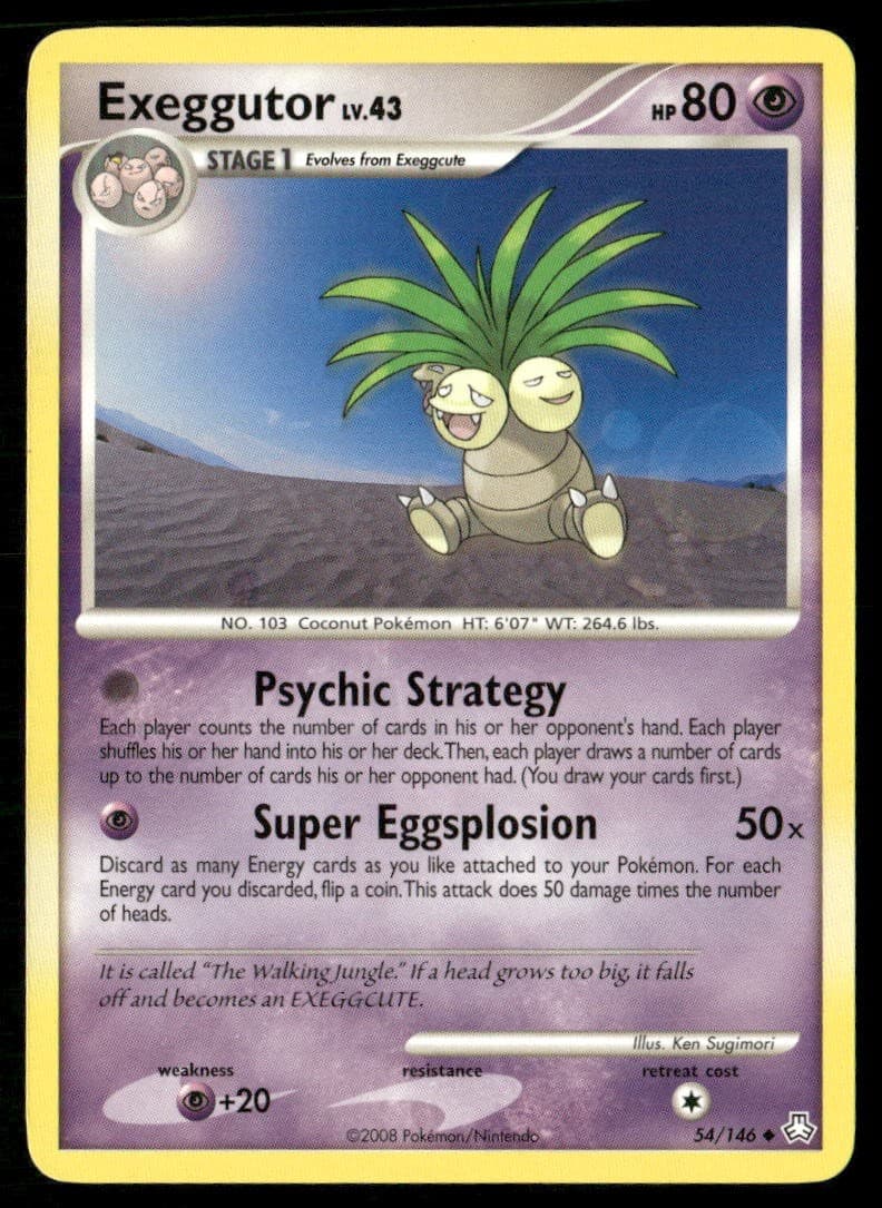 Exeggutor 54/146 Uncommon Legends Awakened Pokemon Heavily Played