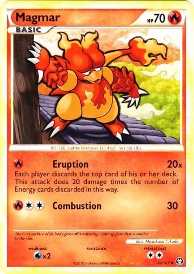 Pokemon - Magmar - 42/102 - Uncommon - HS Triumphant - NM
