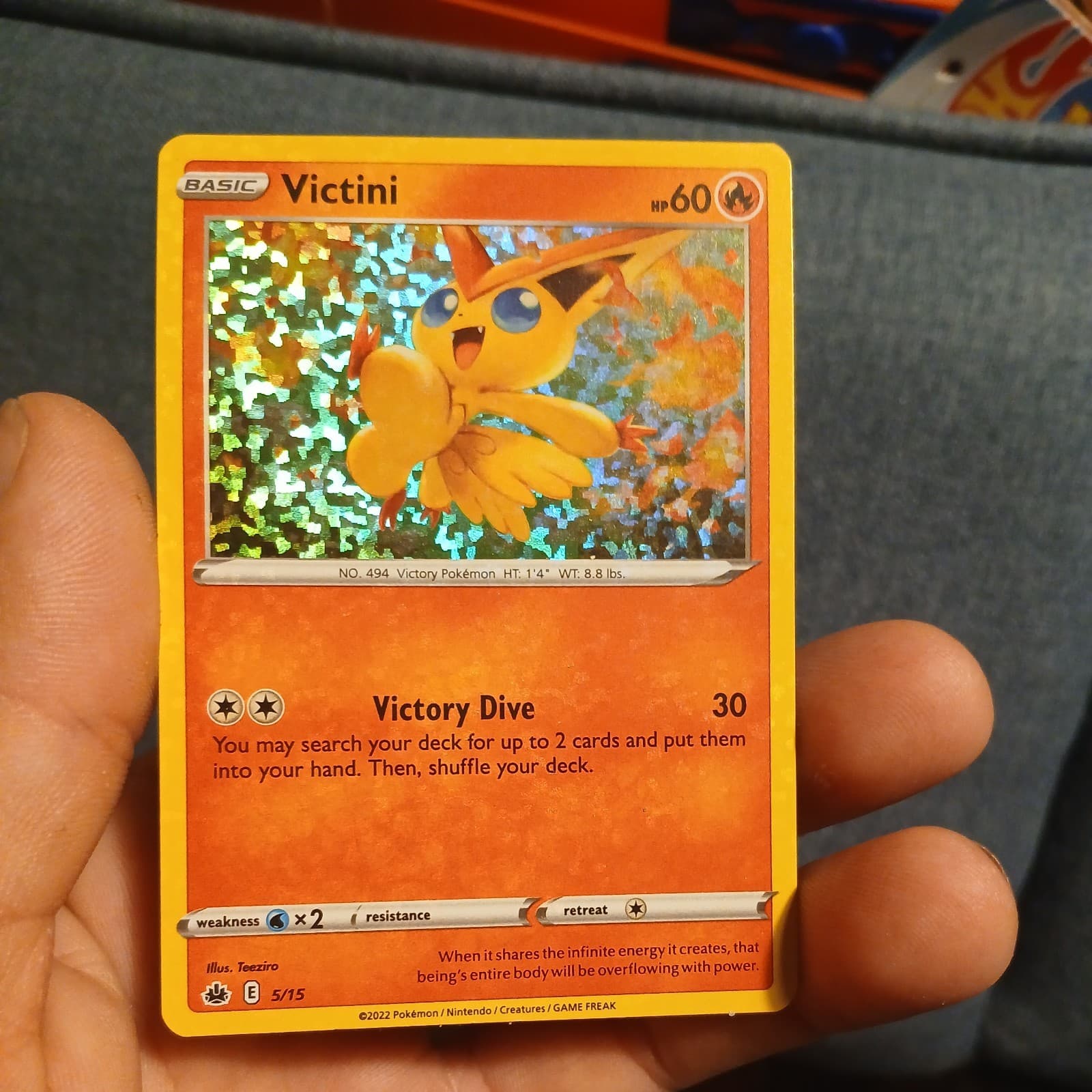 Pokemon Card McDonald's 2022 Victini 5/15 Promo