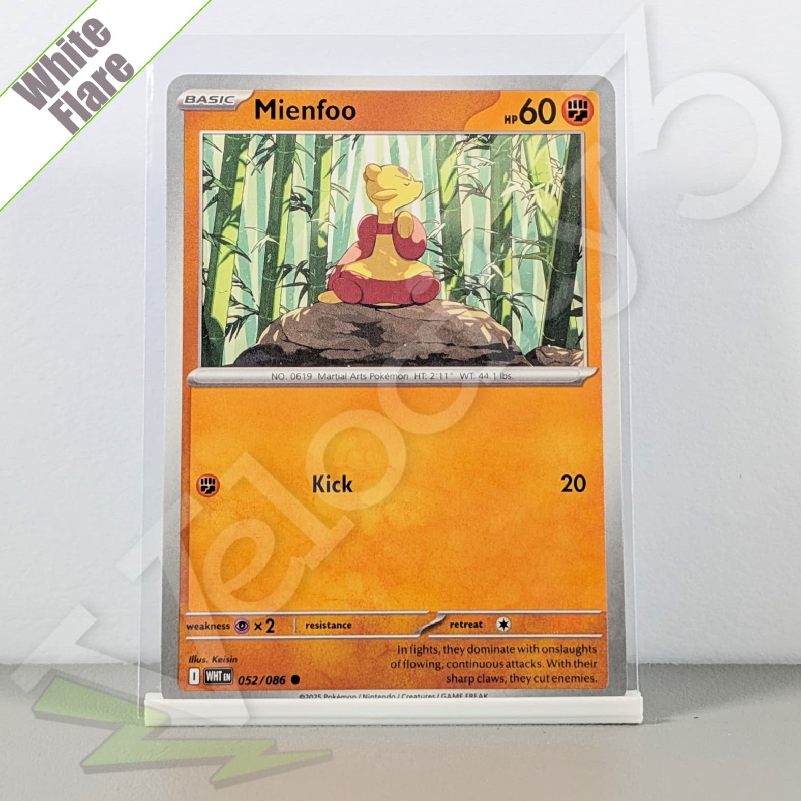 Pokemon TCG Card -  Mienfoo 52/86 Common | White Flare (2025) WHT