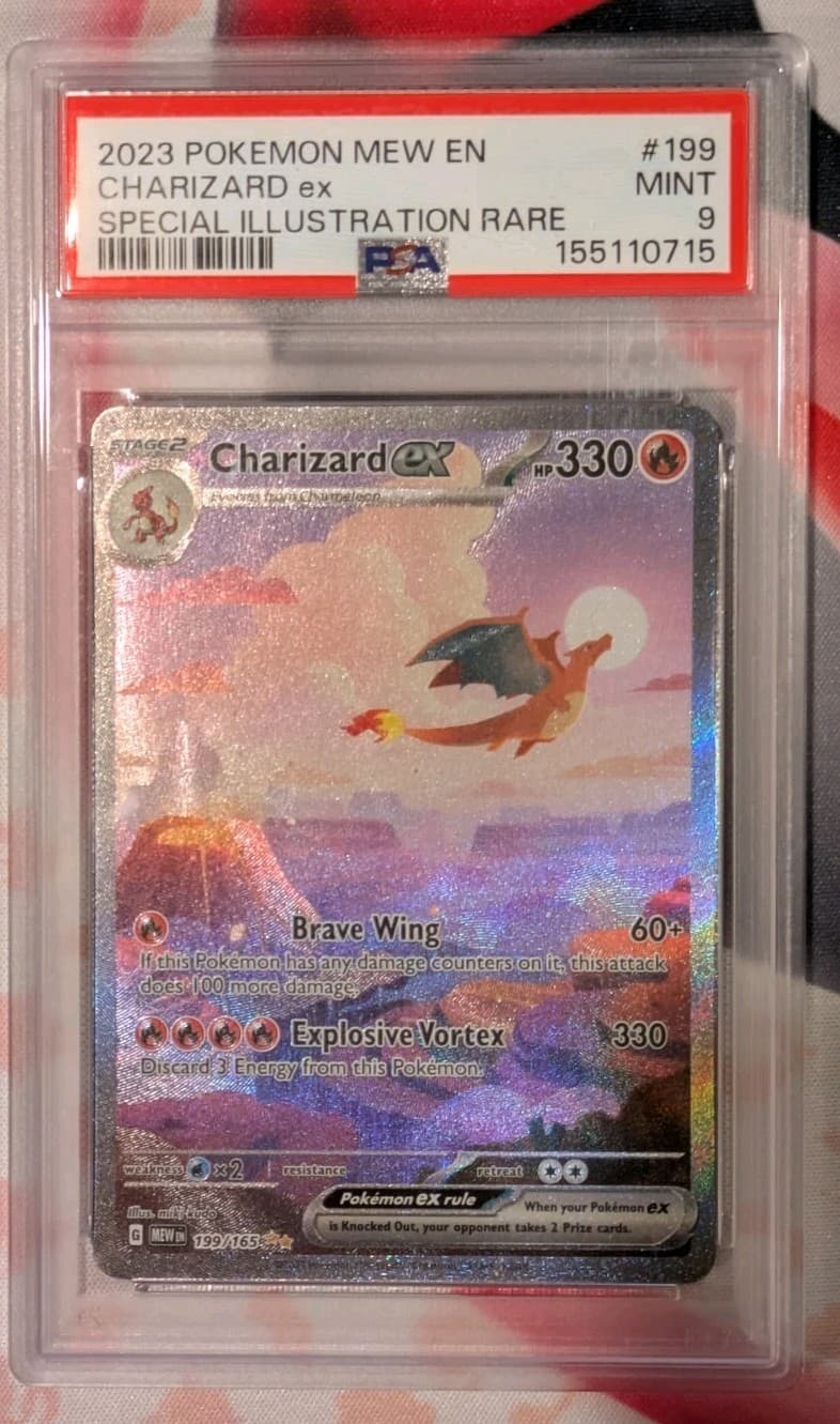 Charizard ex 199/165 151 Special Illustration Rare Holo PSA 9 Mint New Cert!!!