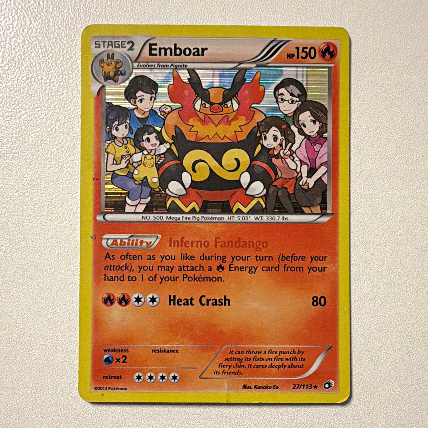 Emboar 27/113 Legendary Treasures Holo Rare EN Stage 2 150 HP