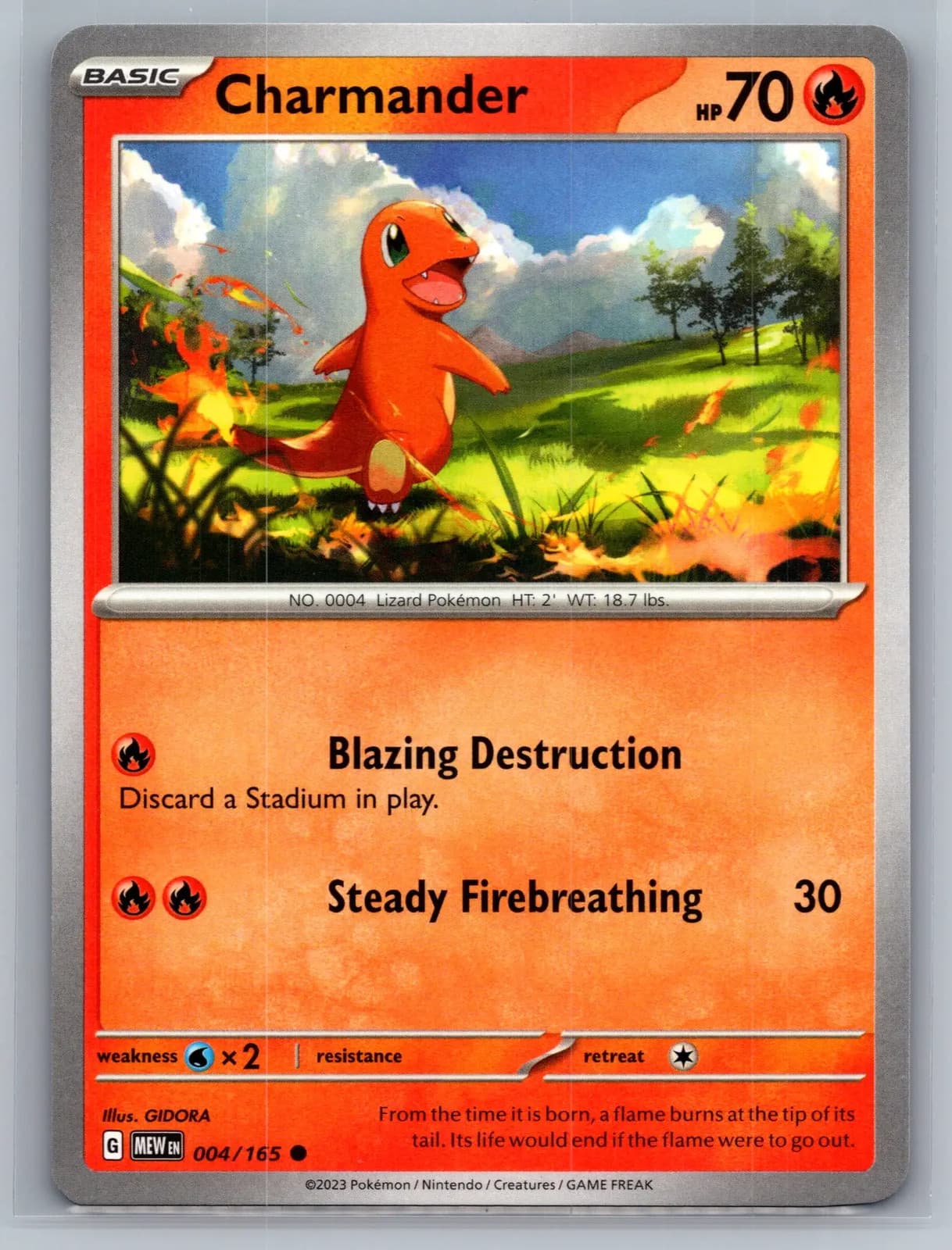 Charmander 4/165 Scarlet & Violet 151 Pokemon TCG NM