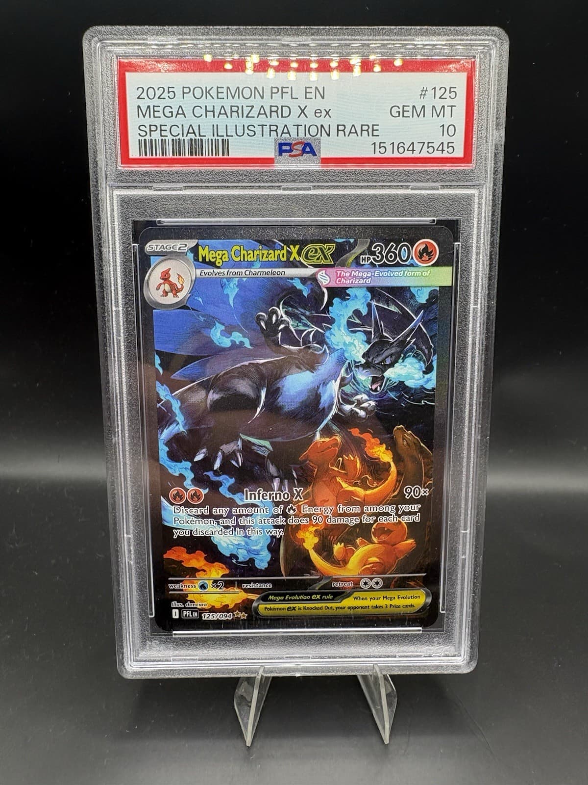 Mega Charizard X ex Special Illustration Rare 125/094 PSA 10