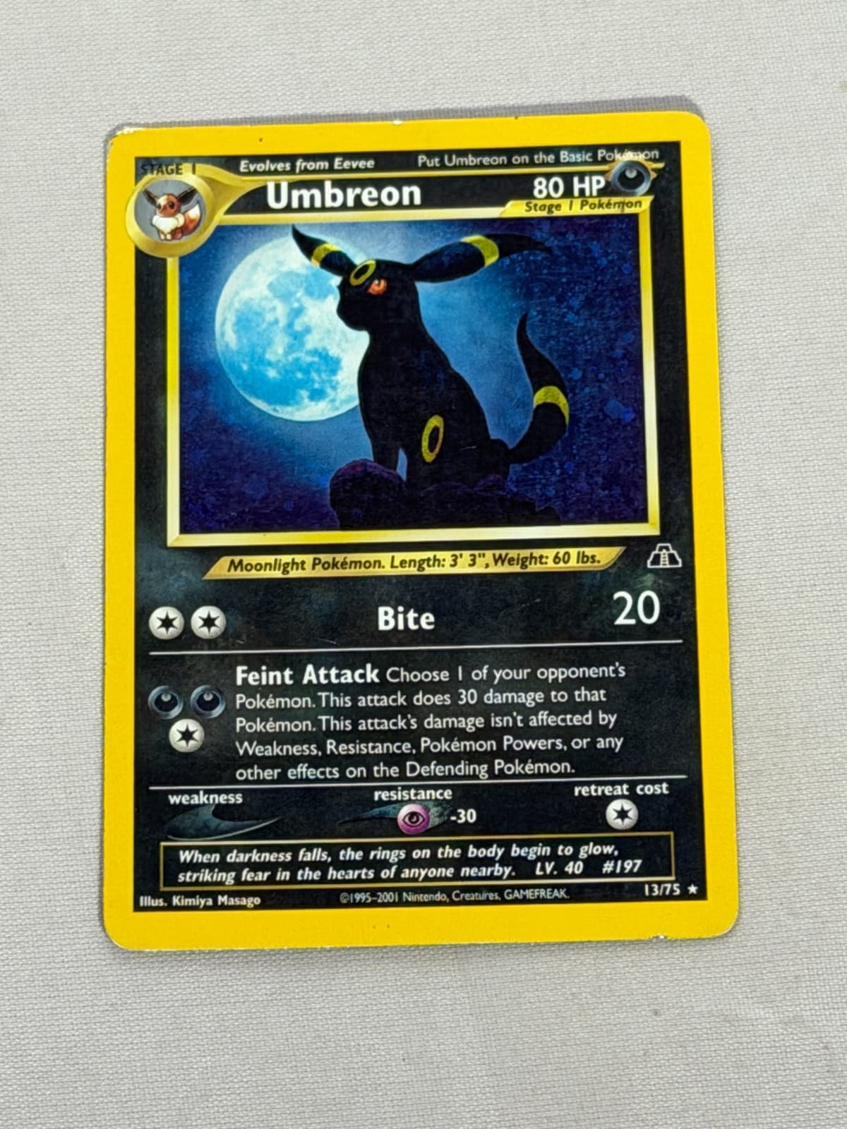 Pokemon Umbreon Neo Discovery 13/75