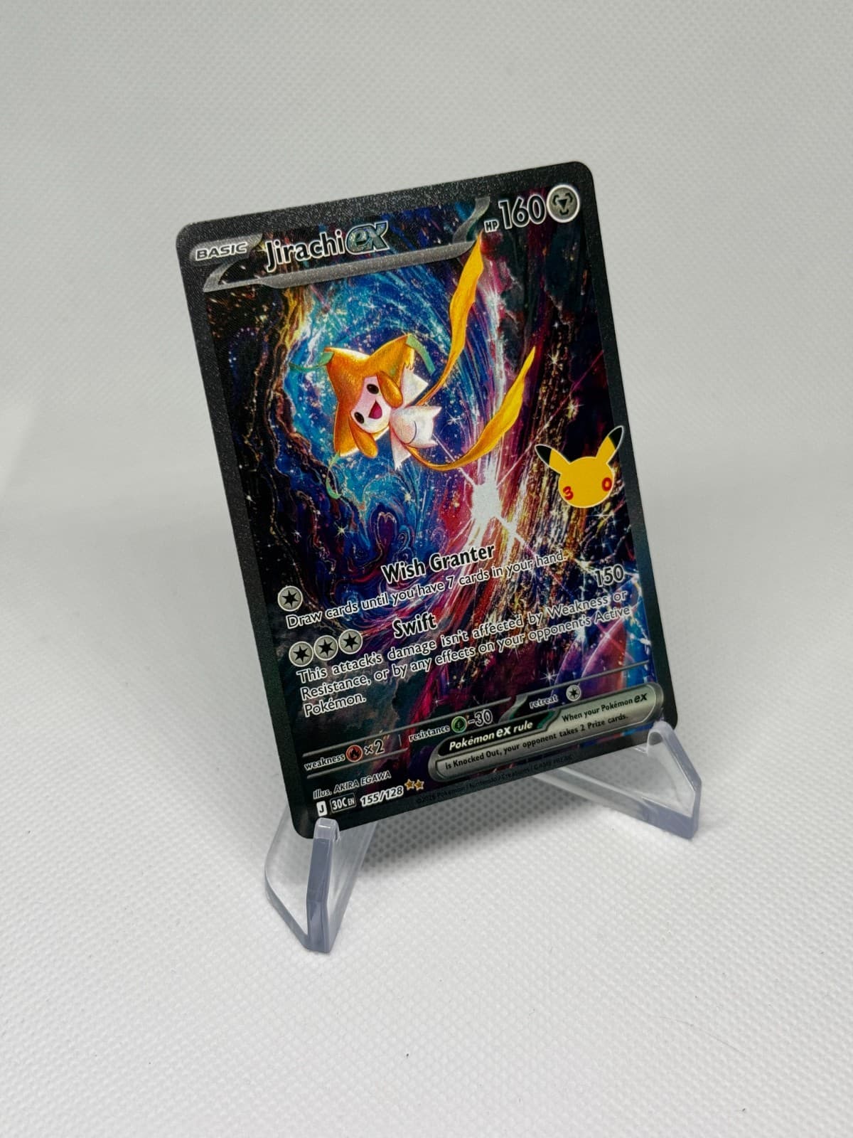 Jirachi ex 155/128 30th Celebration Special Illustration Rare SIR Pokemon NM