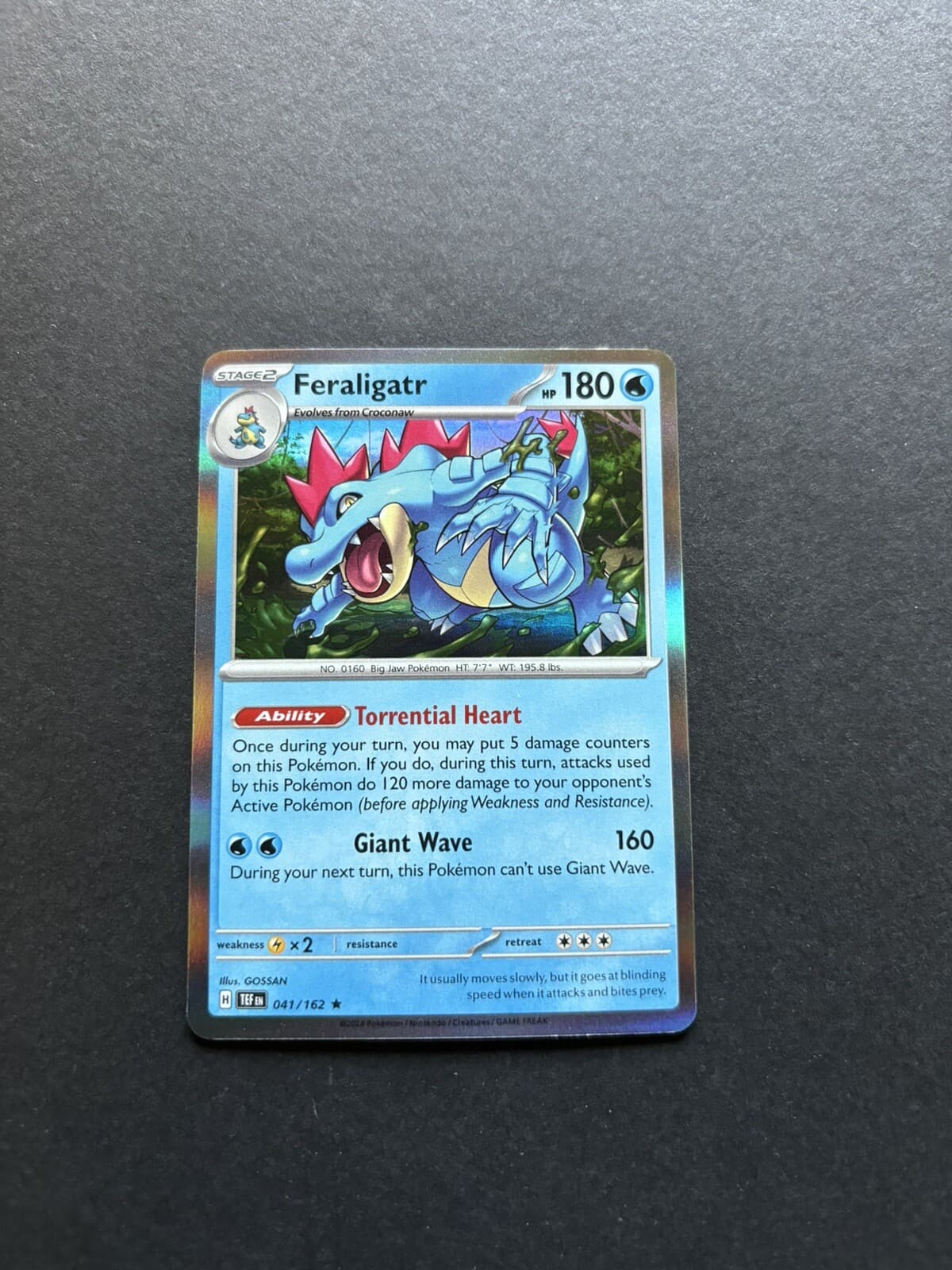 2024 Pokémon Temporal Forces - Feraligatr Holo No. 41/162