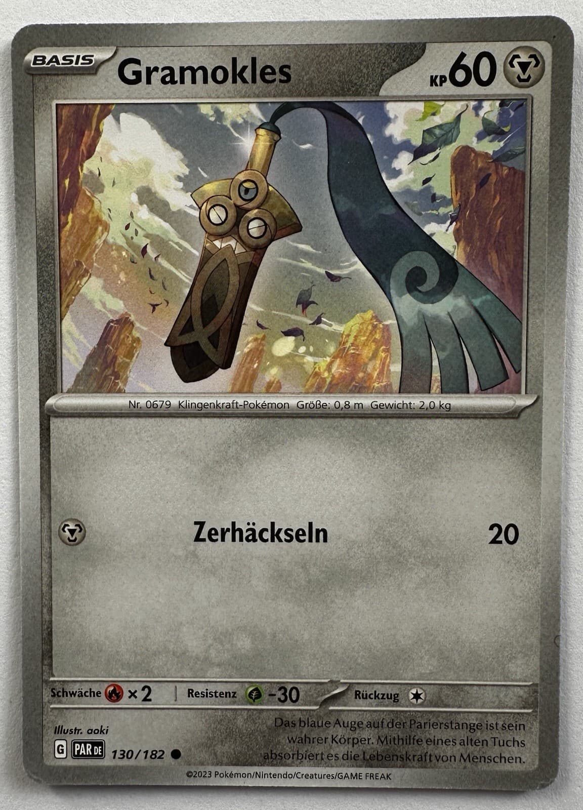 Pokemon Karte: Gramokles 130/182 Paradoxrift Deutsch
