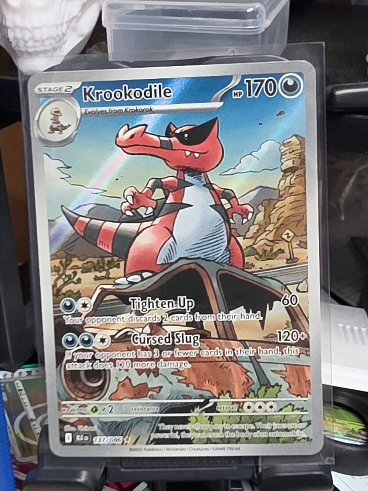 Krookodile 137/086 Holo Illustration Rare Black Bolt Pokemon Near Mint