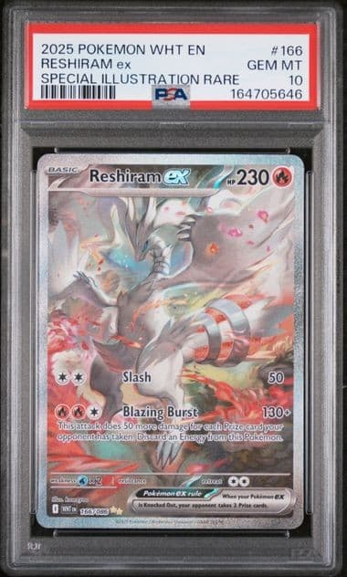 Pokemon Reshiram ex White Flare Special Illustration Rare #166 PSA 10 Gem Mint
