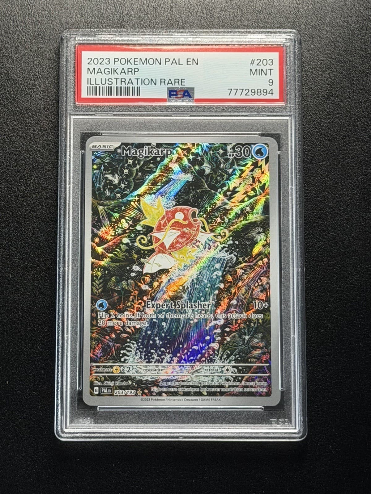 Pokémon Magikarp Illustration Rare Paldea Evolved 203/193 PSA 9