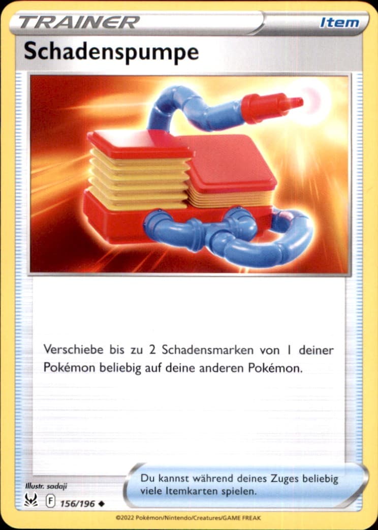 Pokemon 156/196 - Schadenspumpe - Uncommon - SWSH11 Verlorener Ursprung