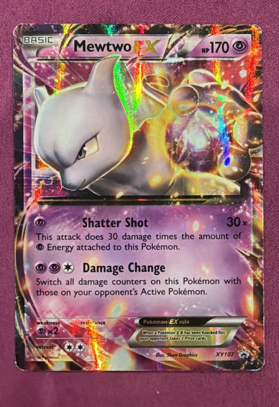 Mewtwo EX XY107 XY Black Star Promo MP