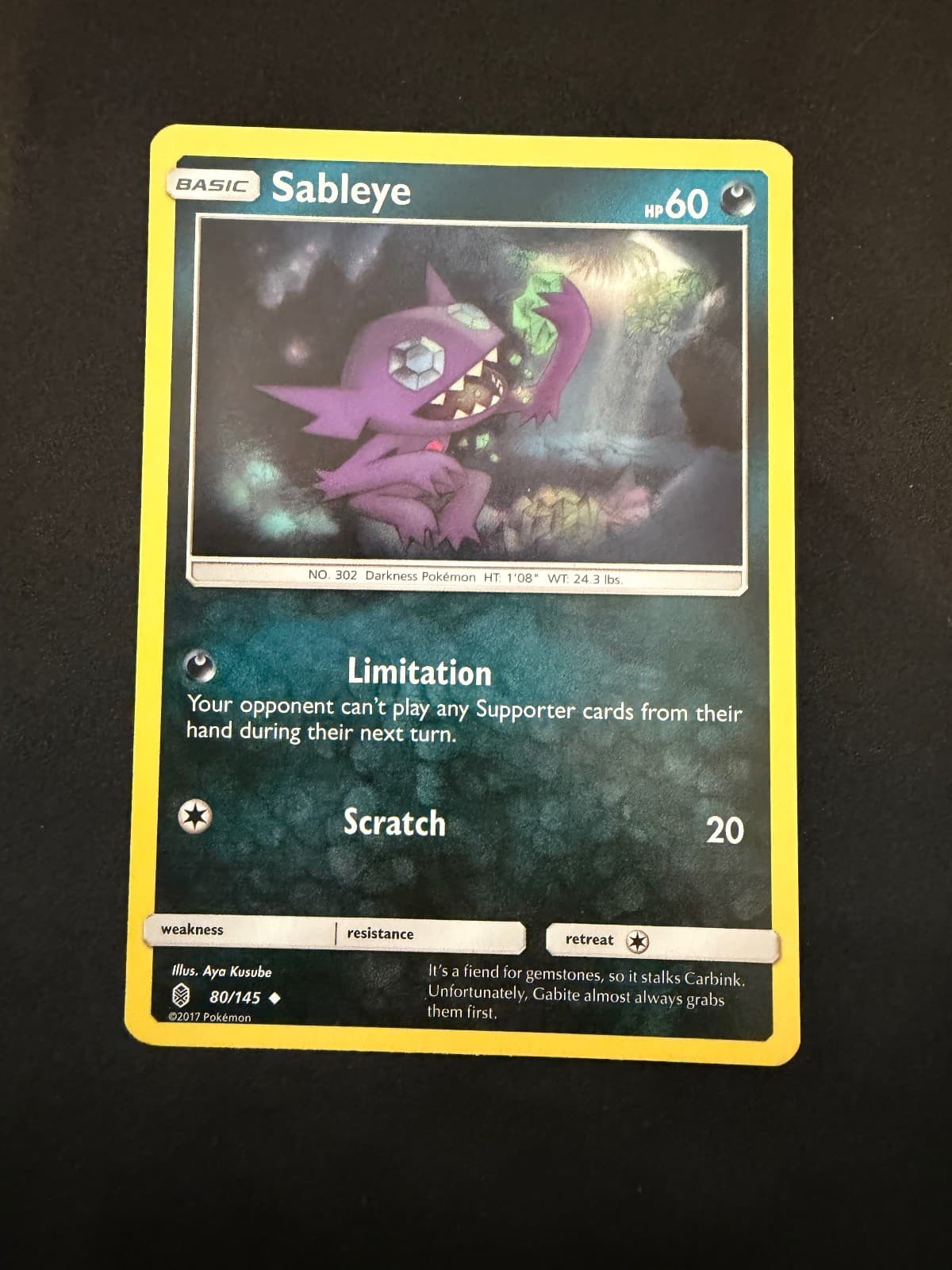 Sableye 80/145 Uncommon Guardians Rising Pokemon Near Mint