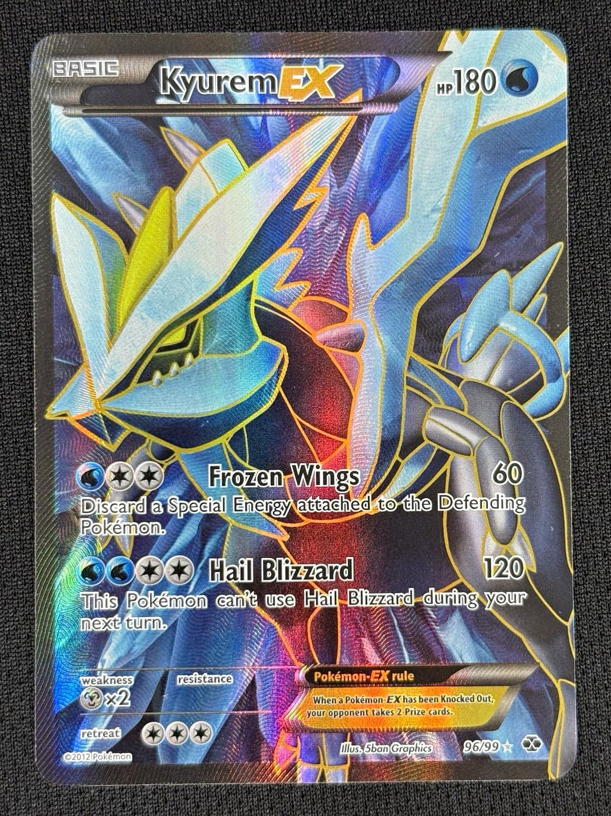 2012 Pokemon Kyurem EX 96/99 Next Destinies Full Art Ultra Rare Holo MP