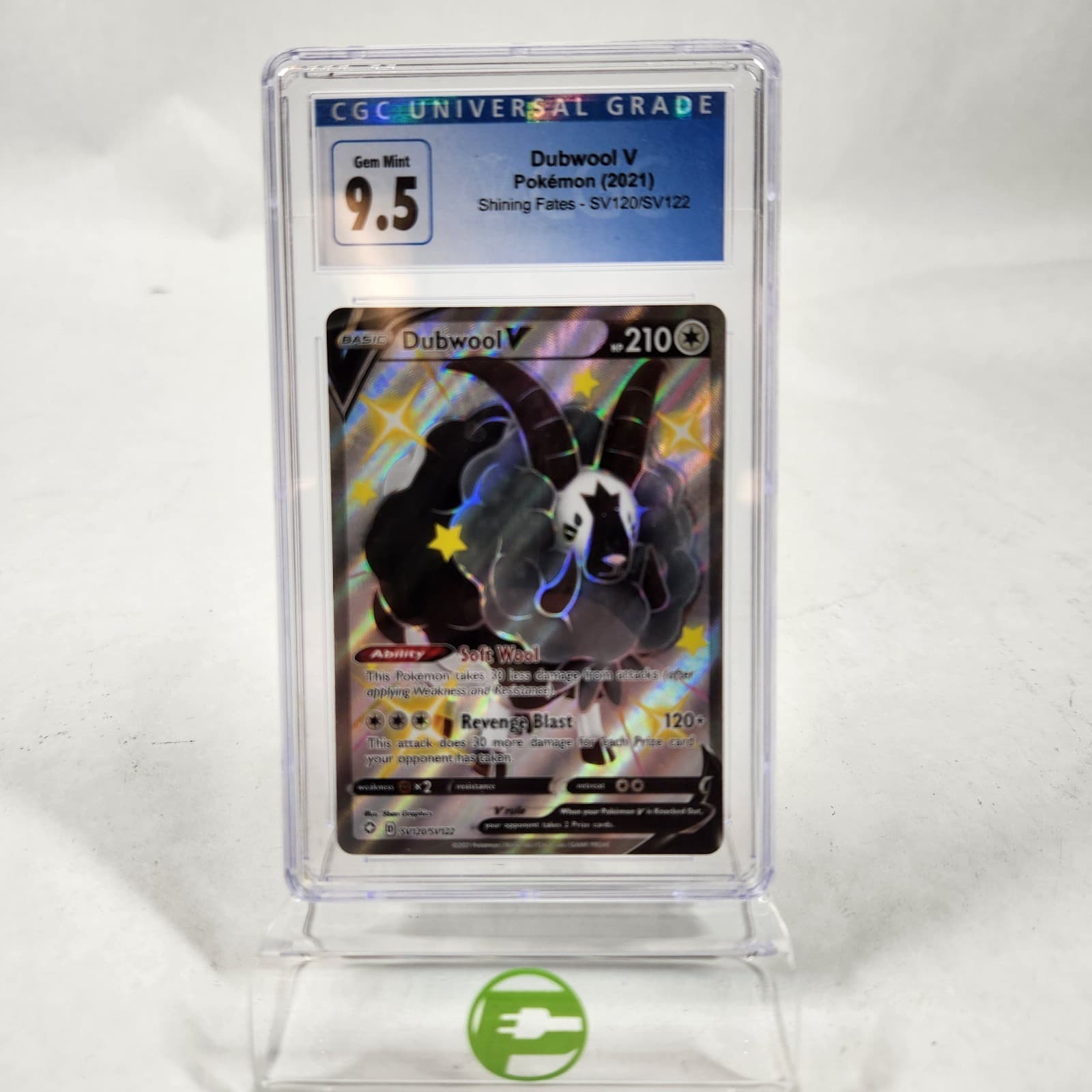 Pokémon TCG Shining Fates Dubwool V SV120/SV122 English Graded CGC 9