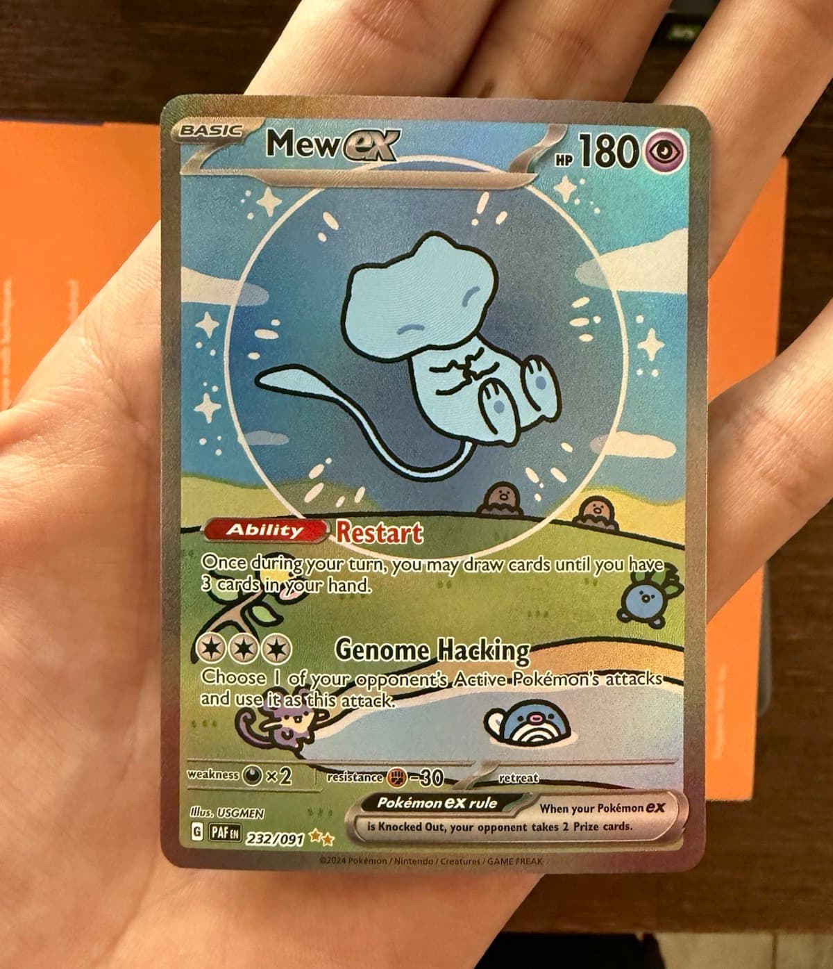 Pokemon TCG Mew ex SV: Paldean Fates 232/091 SIR Holo English