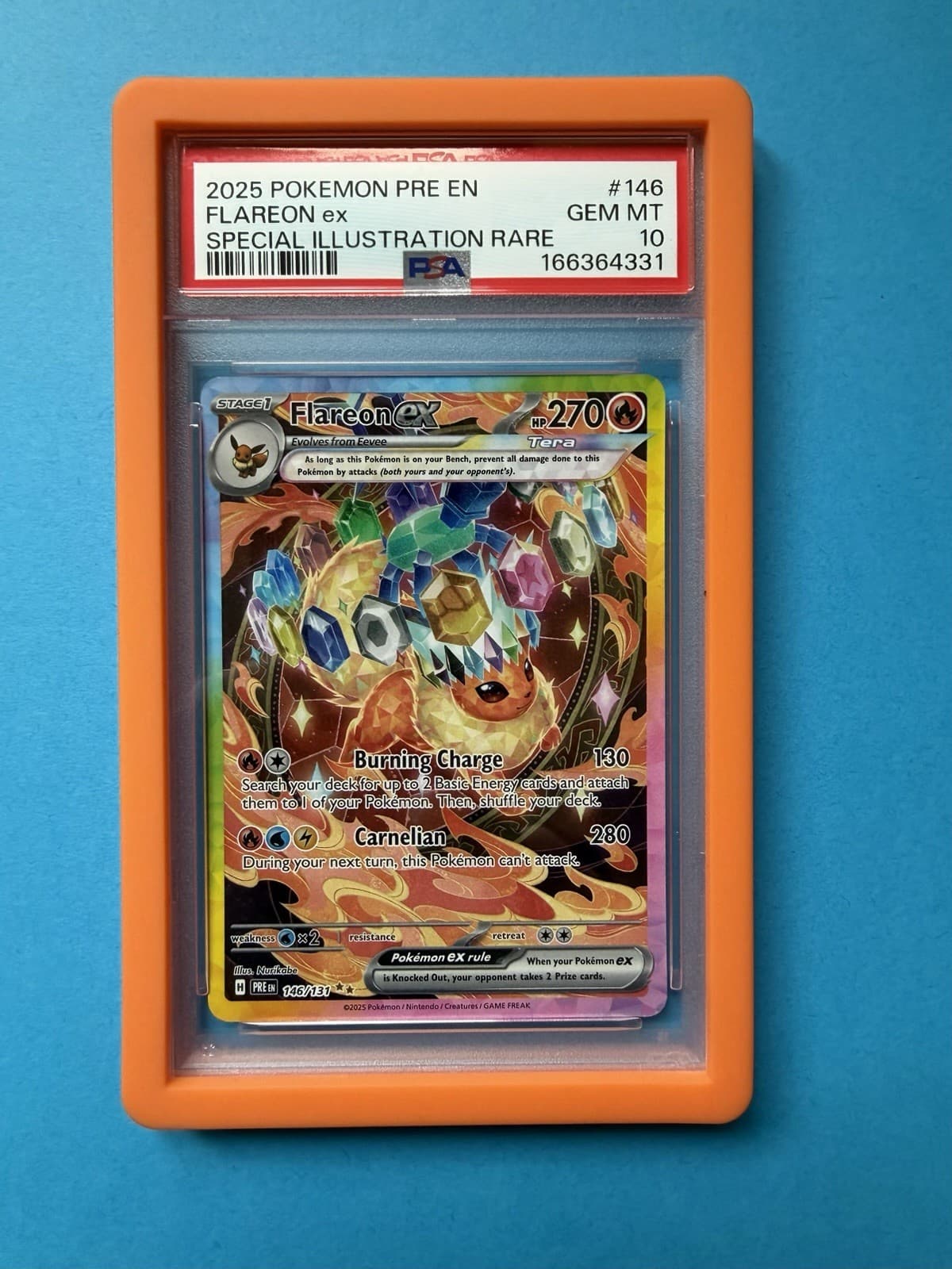 PSA 10 Flareon ex 146/131 Sv: Prismatic Evolutions Holo