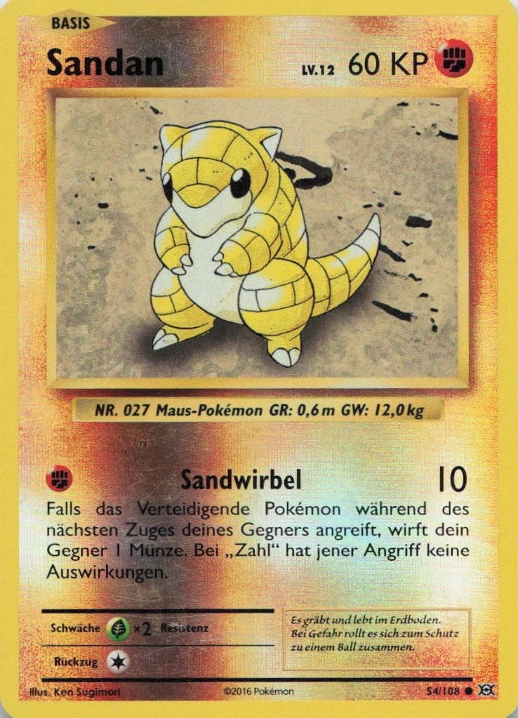 Pokémon Sandan Evolution #54 PL DE