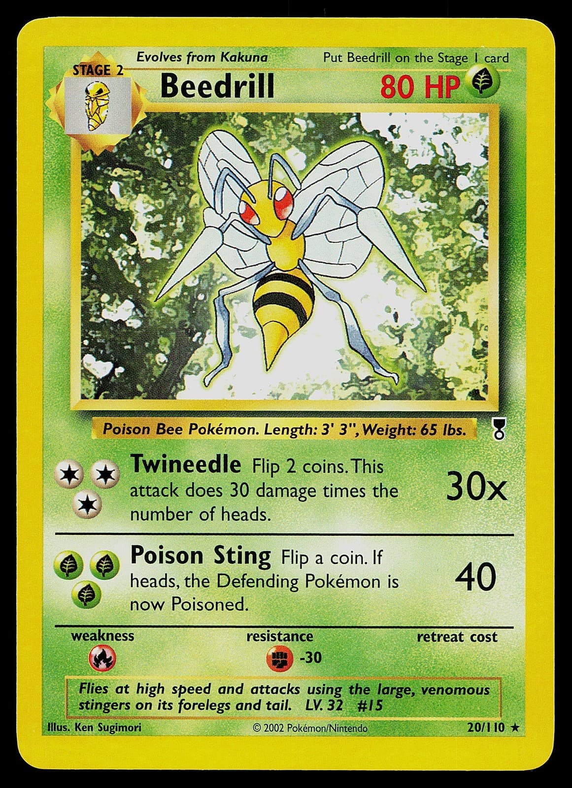 Pokemon Card - Beedrill Legendary Collection 20/110 Rare