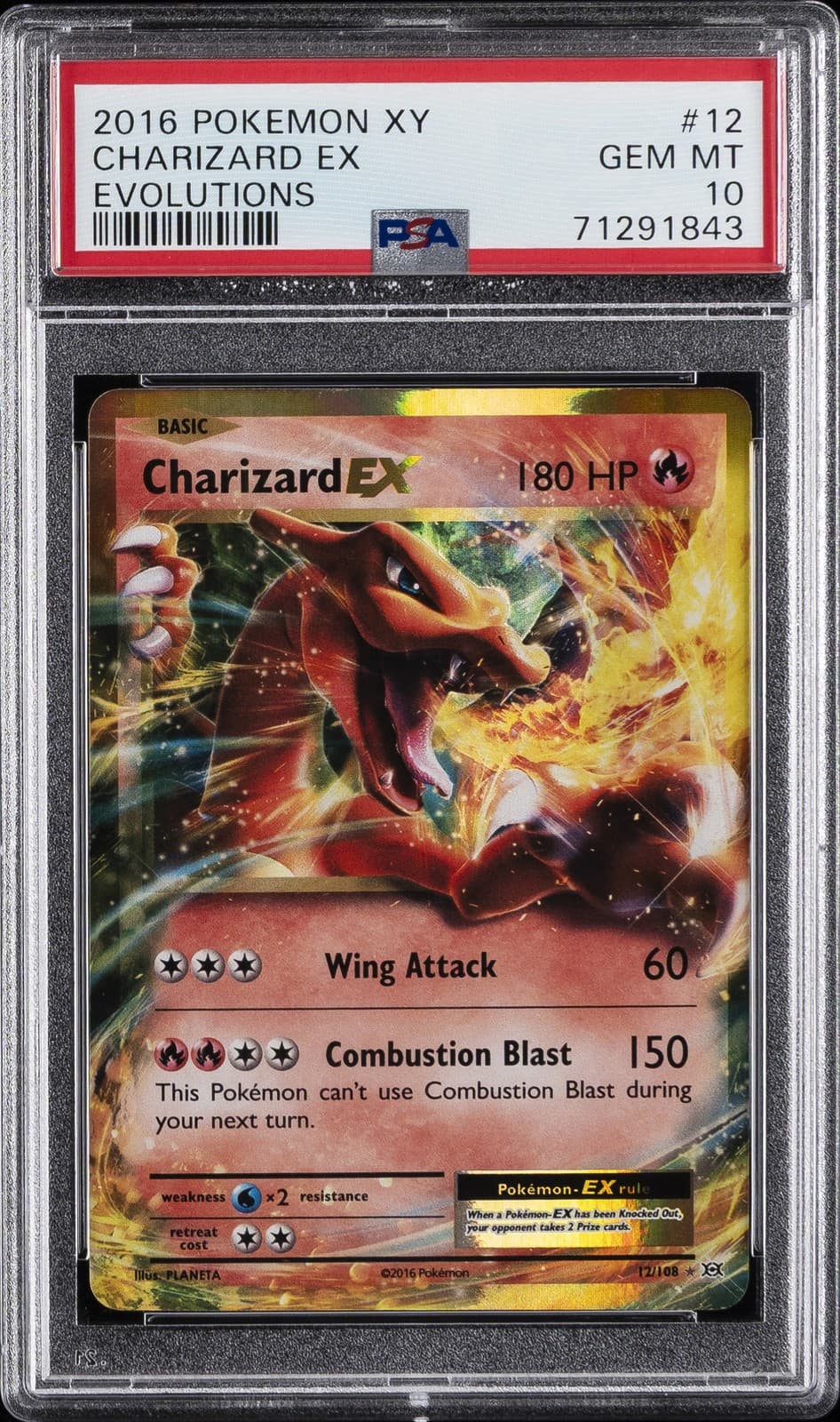 2016 POKEMON XY EVOLUTIONS #12 CHARIZARD EX PSA 10