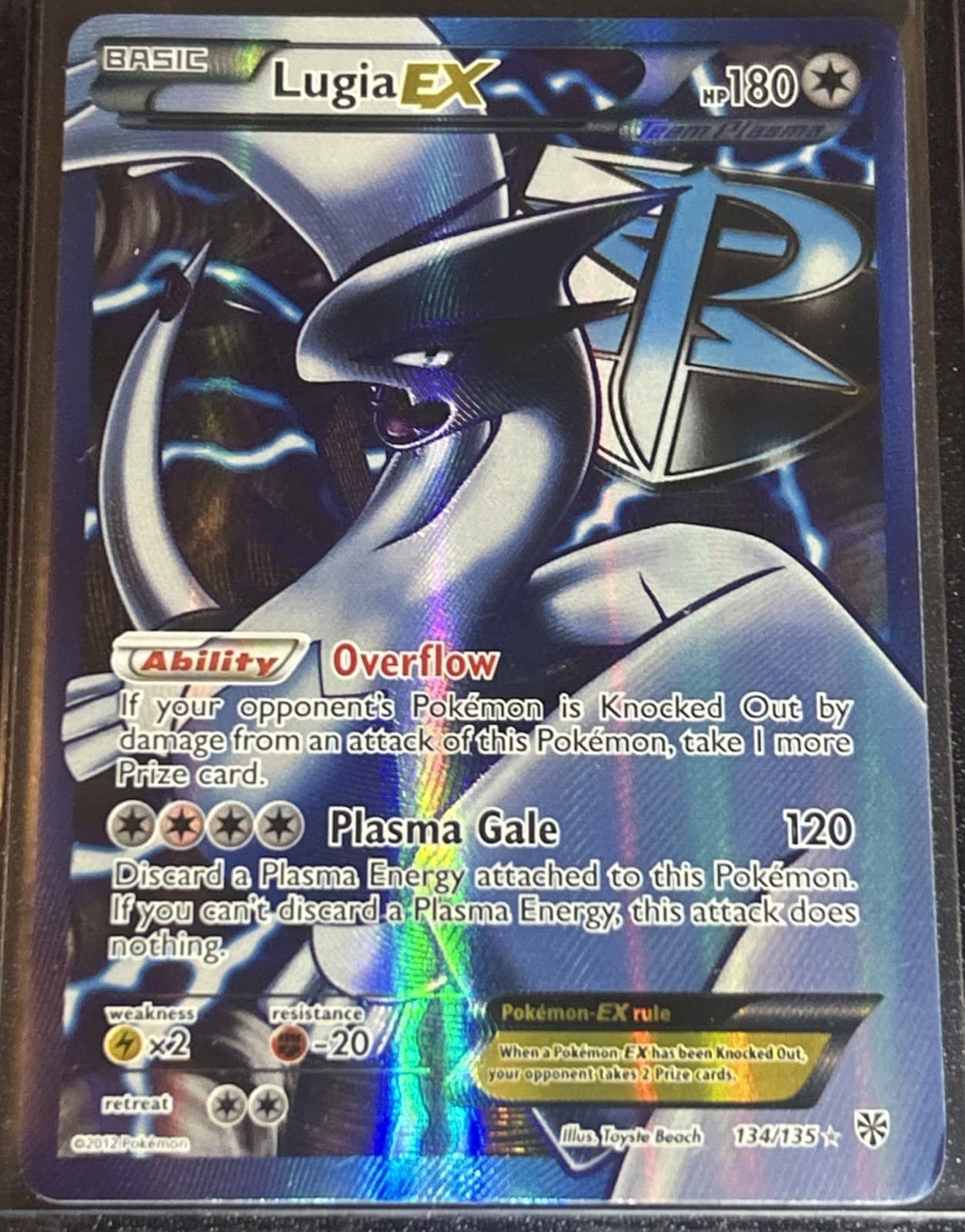 Lugia EX (Team Plasma) (134 Full Art) 134/135 Plasma Storm Holo LP