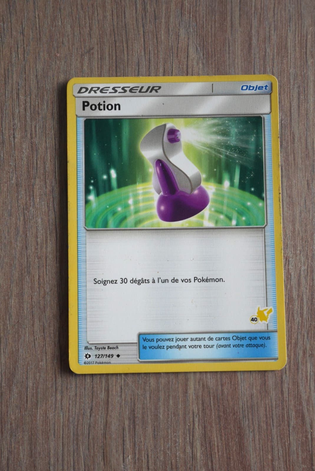 Carte Pokémon : Dresseur-Objet :  POTION  - 127/149 - Soleil et Lune - 2017