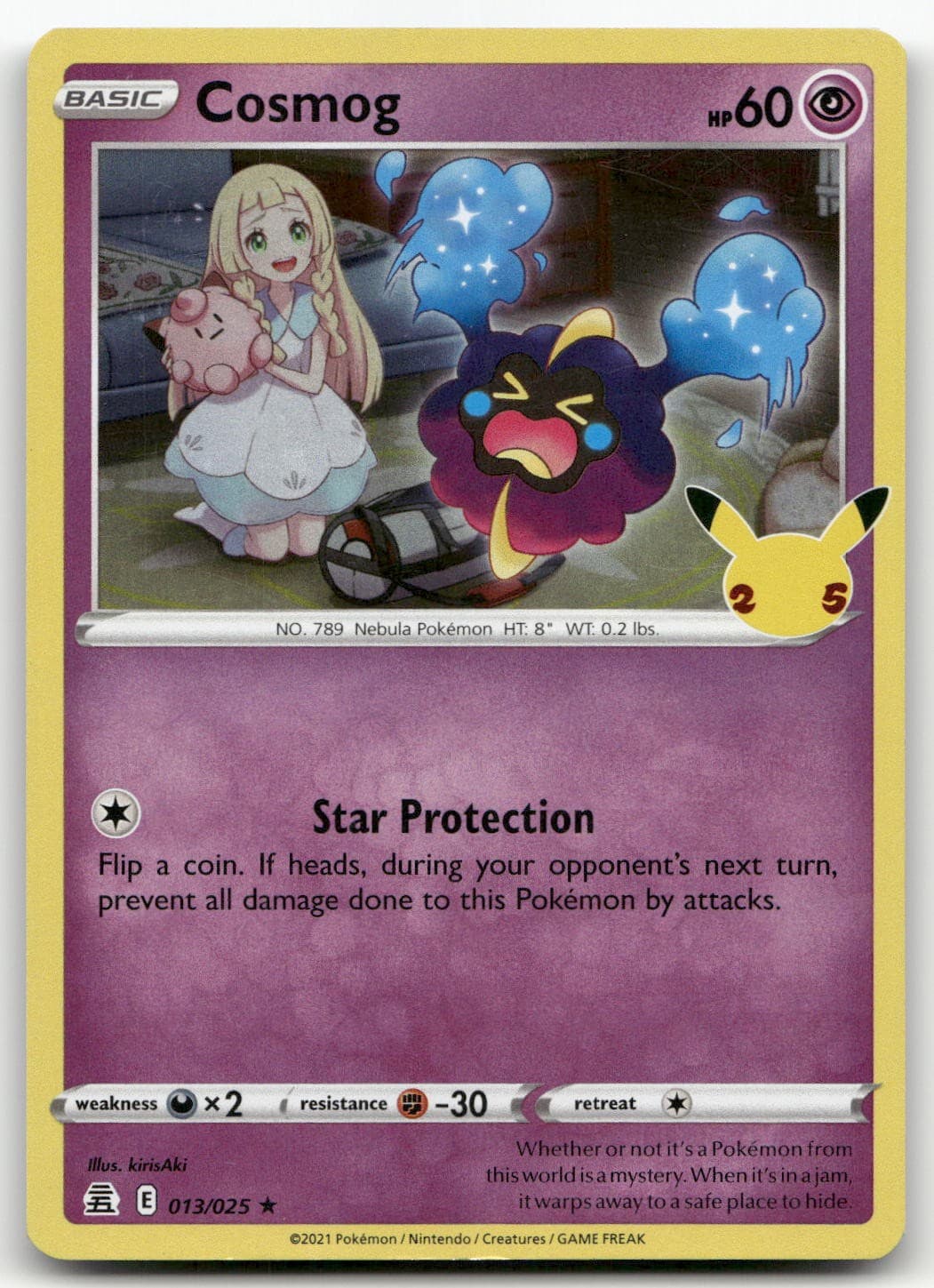 Cosmog #13/25 (Holo) (LP) Celebrations CLB Pokemon