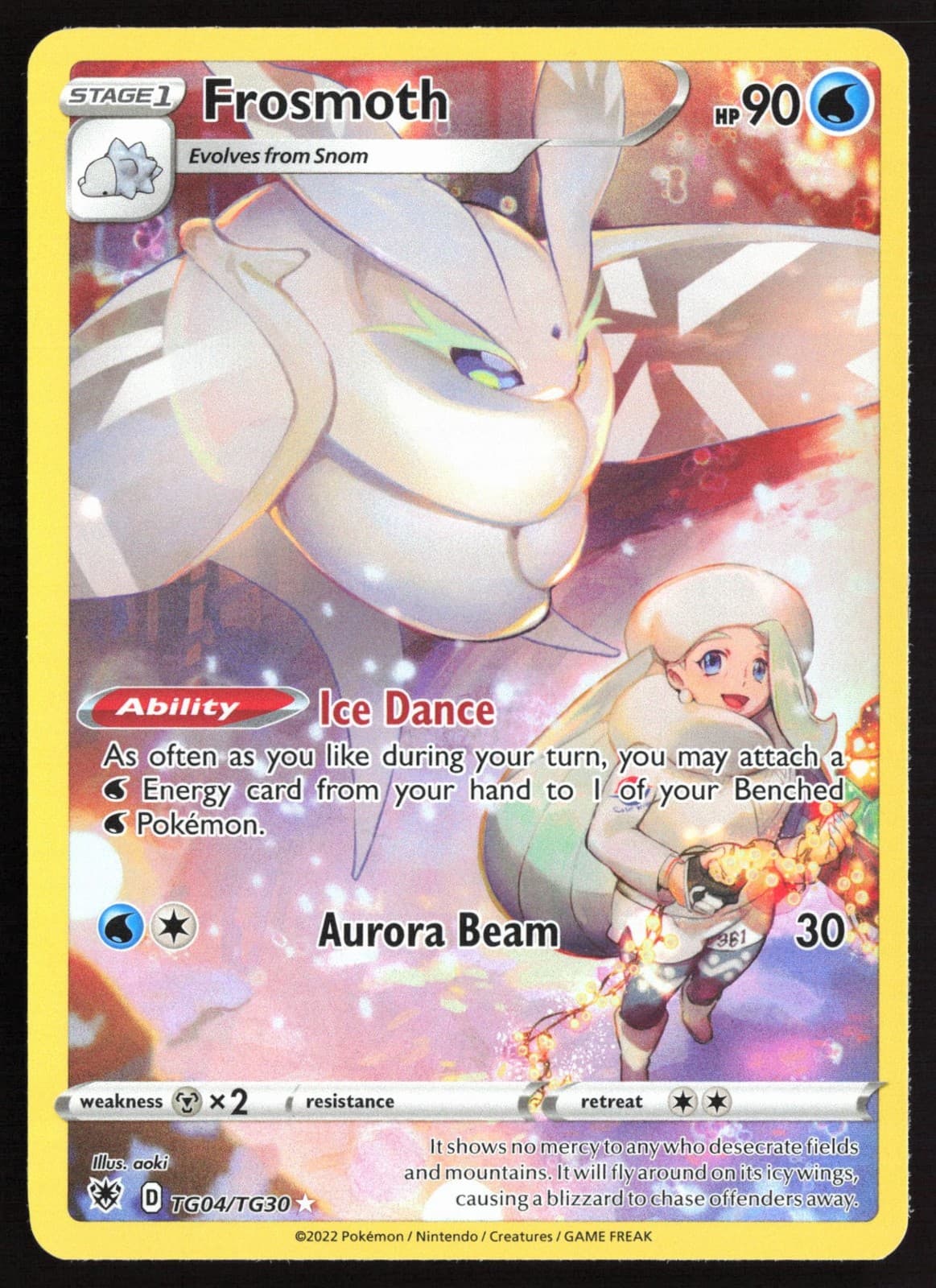 Pokemon Frosmoth Holo Astral Radiance Trainer Gallery TG04/TG30 LP