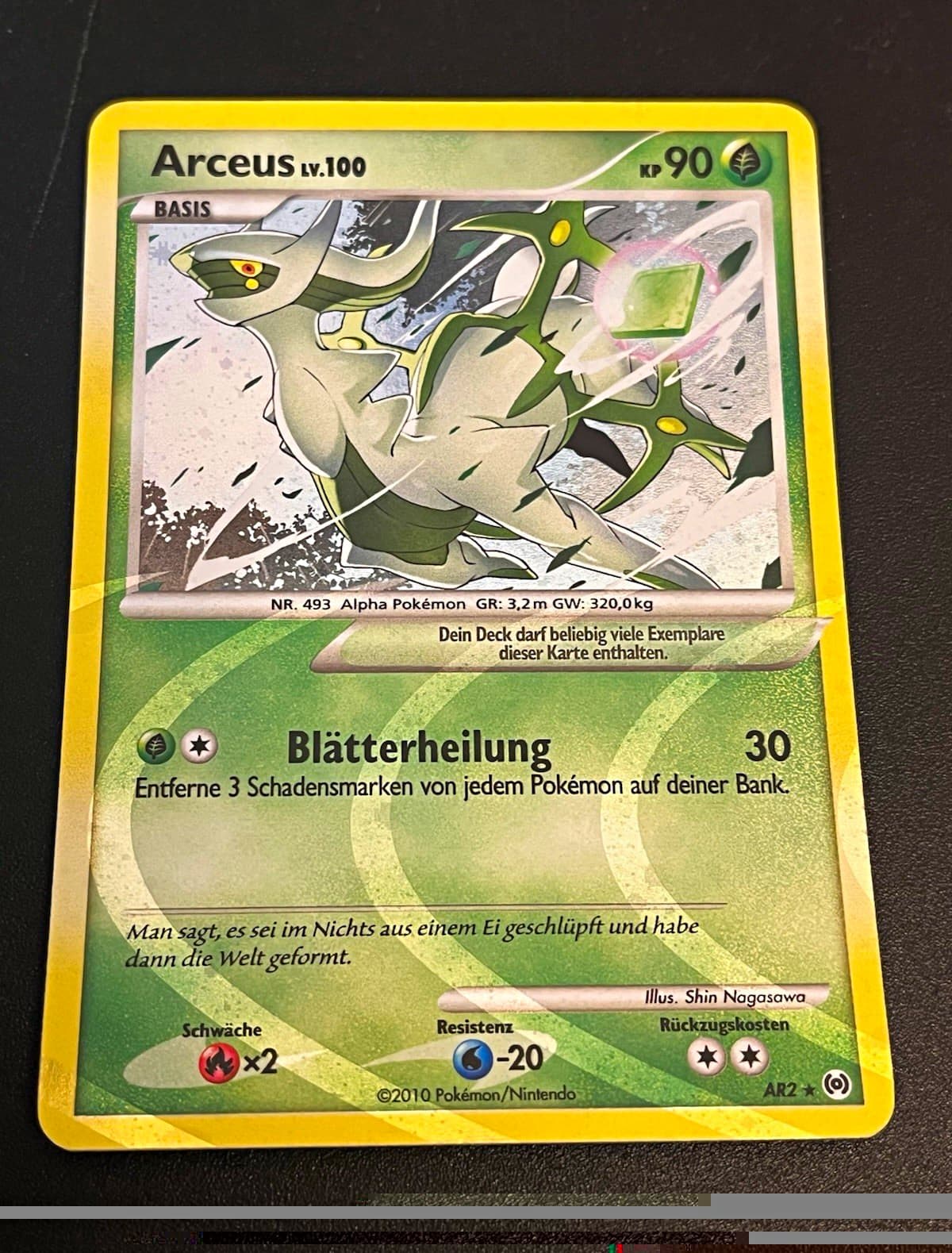 Pokémon TCG Arceus Lv.100 AR2 Arceus Deutsch 2010 90 KP Blätterheilung 30