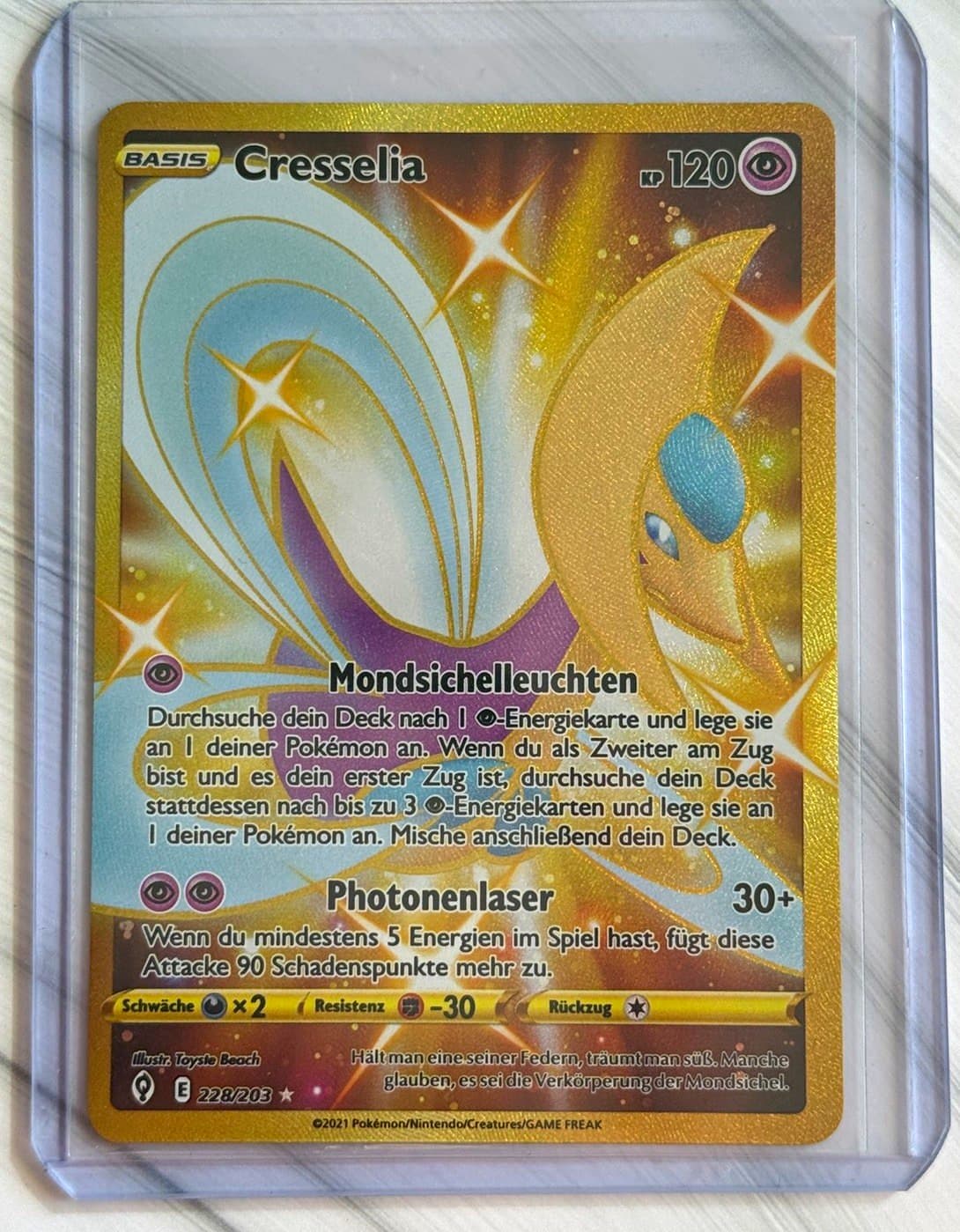 Pokémon TCG Cresselia 228/203 – Secret Rare Holo Deutsch Evolving Skies