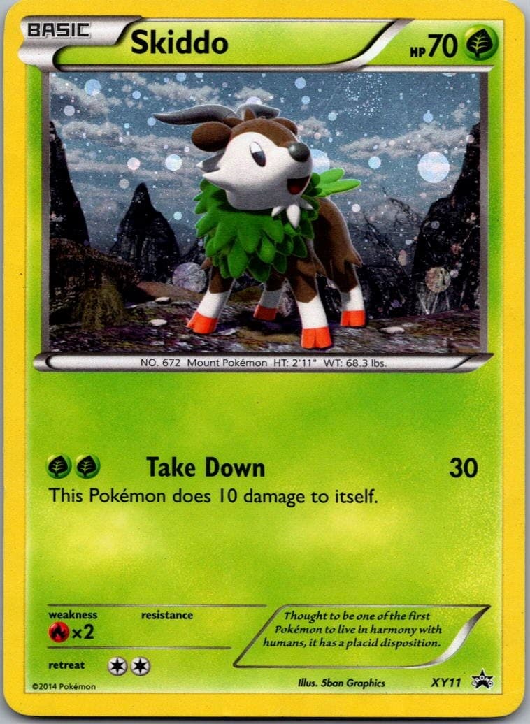 Skiddo XY11 Holo Promo XY Promo Pokemon Lightly Played