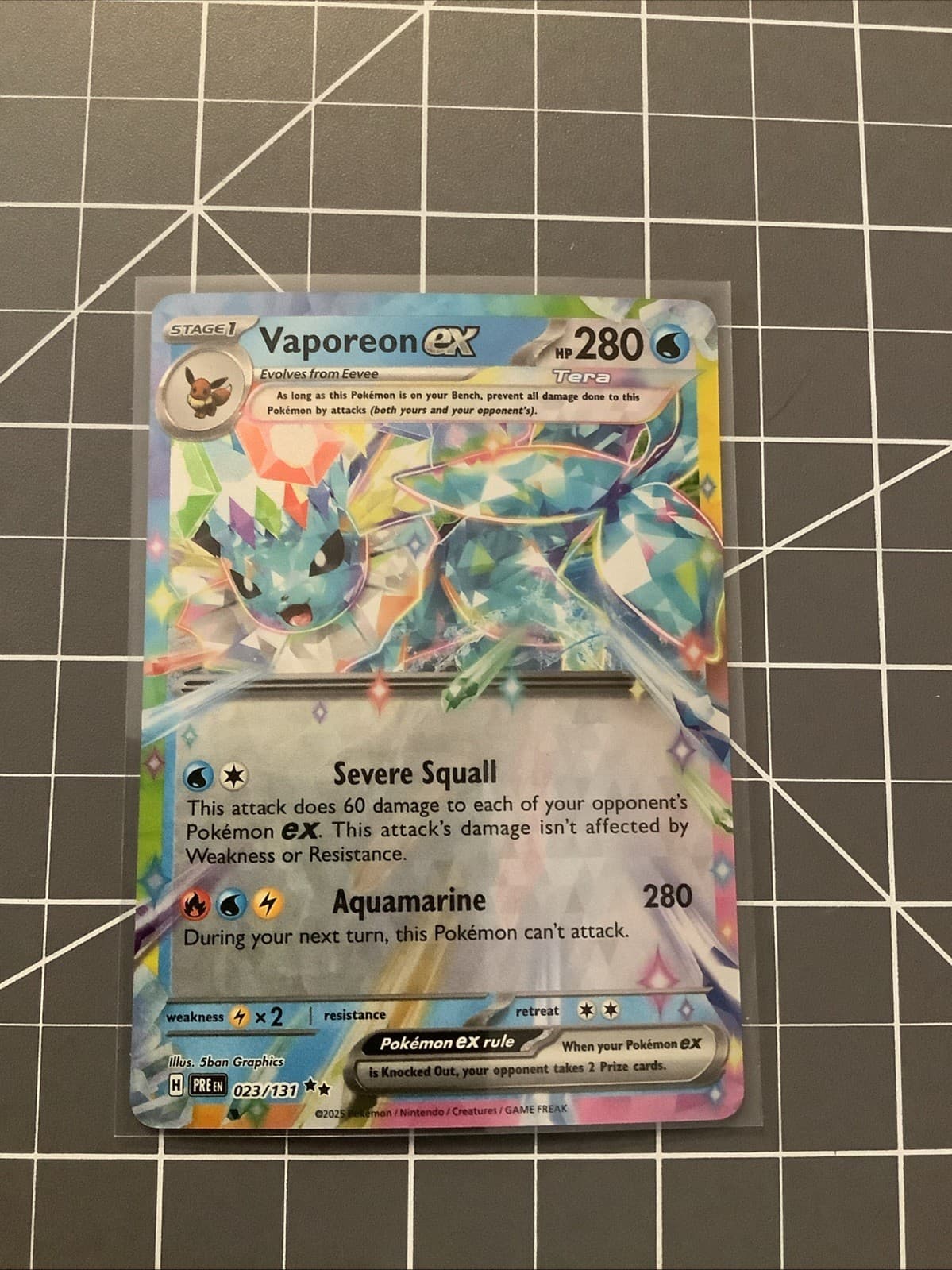 Vaporeon Ex 23/131 Pokemon Prismatic Evolutions NM