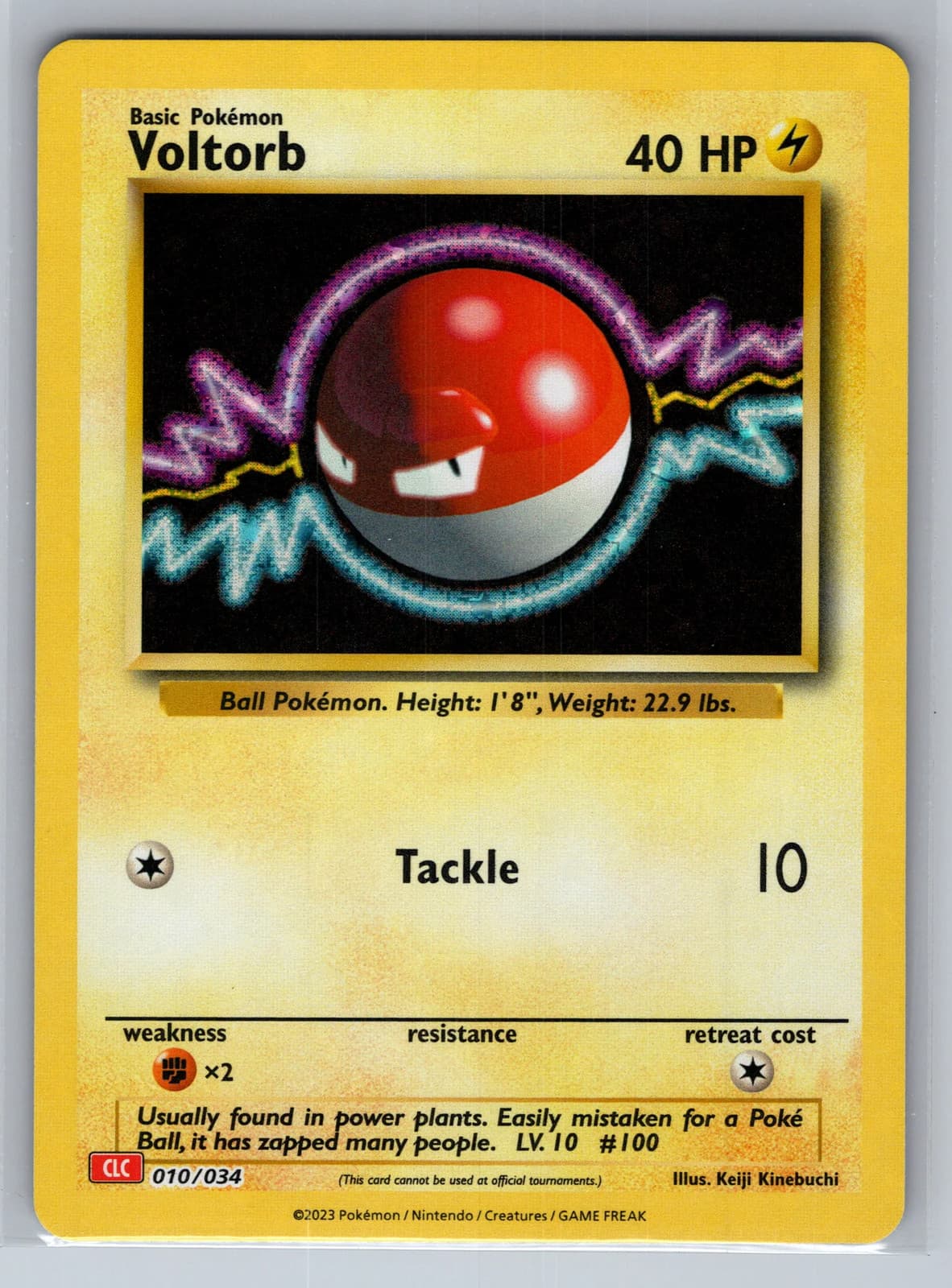 Voltorb 010/034 Pokemon TCG Classic Holo 2023 NM