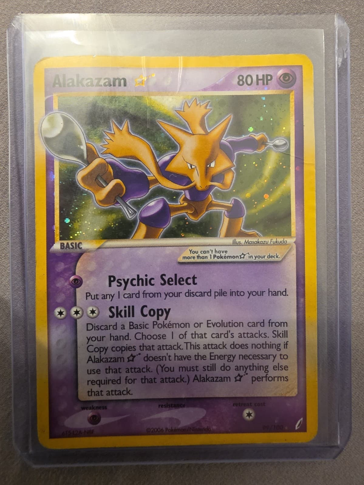 Alakazam Star 99/100 EX Crystal Guardians Holo