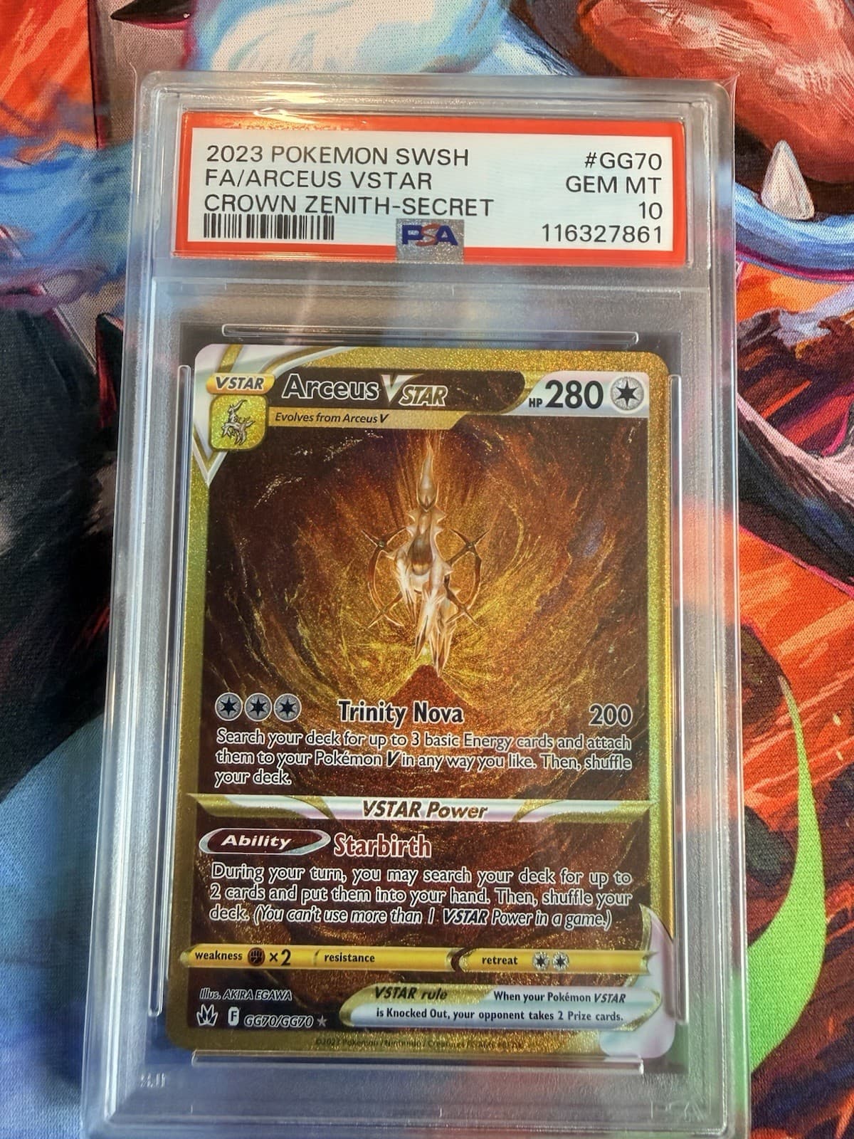 2023 POKEMON FA/ARCEUS VSTAR CROWN ZENITH-SECRET SWORD AND SHIELD #GG70 PSA 10