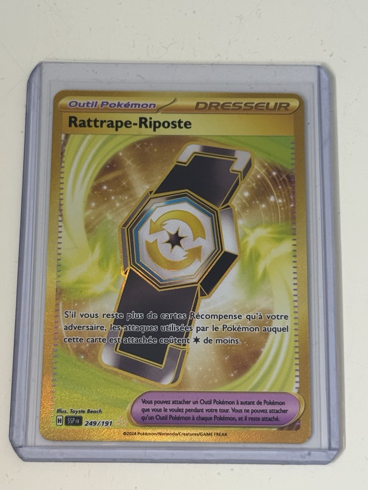Carte Pokemon Rattrape-Riposte GOLD 249/191 - Etincelles Déferlantes - EV08 FR