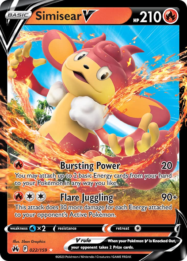 SIMISEAR V 022/159 HOLO CROWN ZENITH ULTRA RARE NM