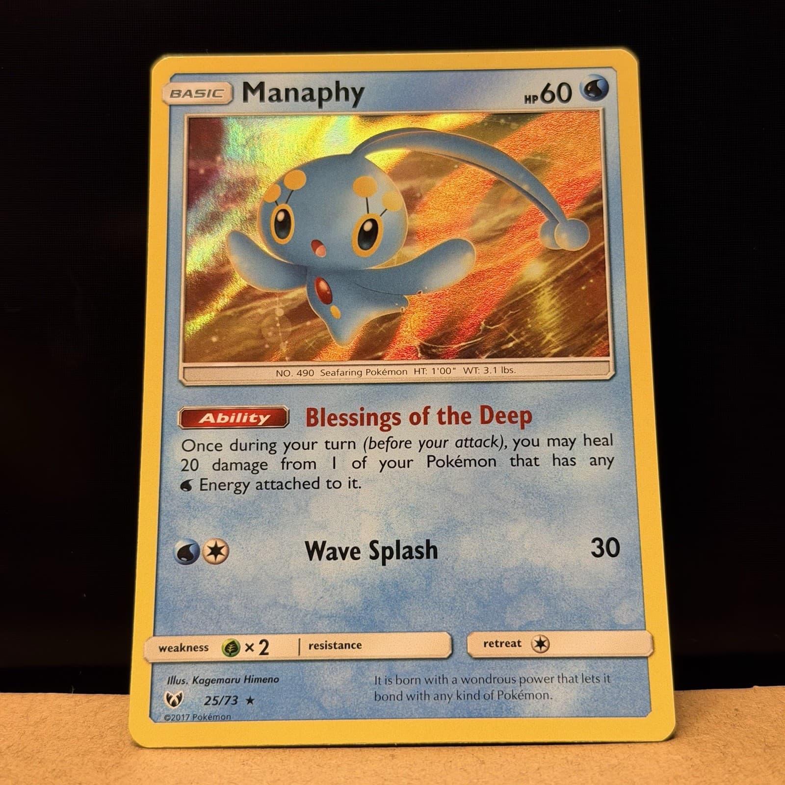 Manaphy 25/73 Holo Rare Shining Legends English Pokemon Card LP