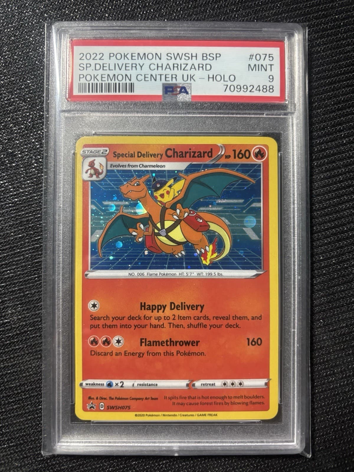Special Delivery Charizard SWSH Promo SWSH075 Holo PSA 9 English