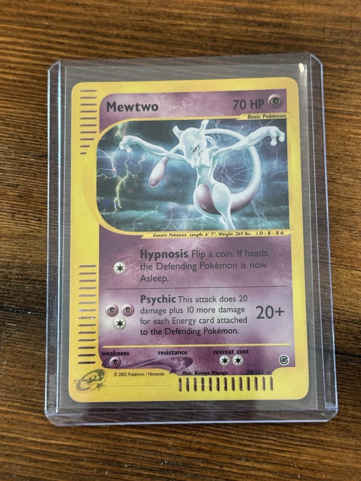 Pokémon TCG Mewtwo 20/165 Expedition Base Set Holo Rare 70 HP English 2002