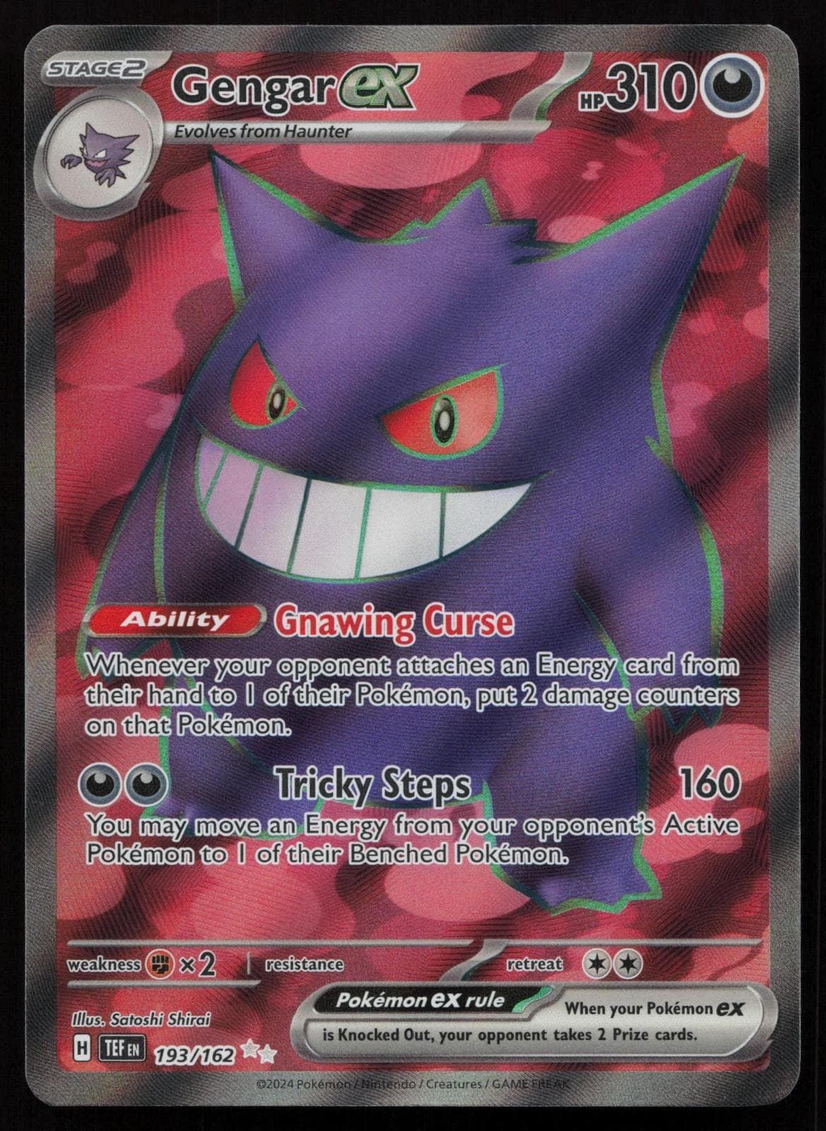 Gengar ex 193/162 Full Art Ultra Rare Temporal Forces Pokemon English NM